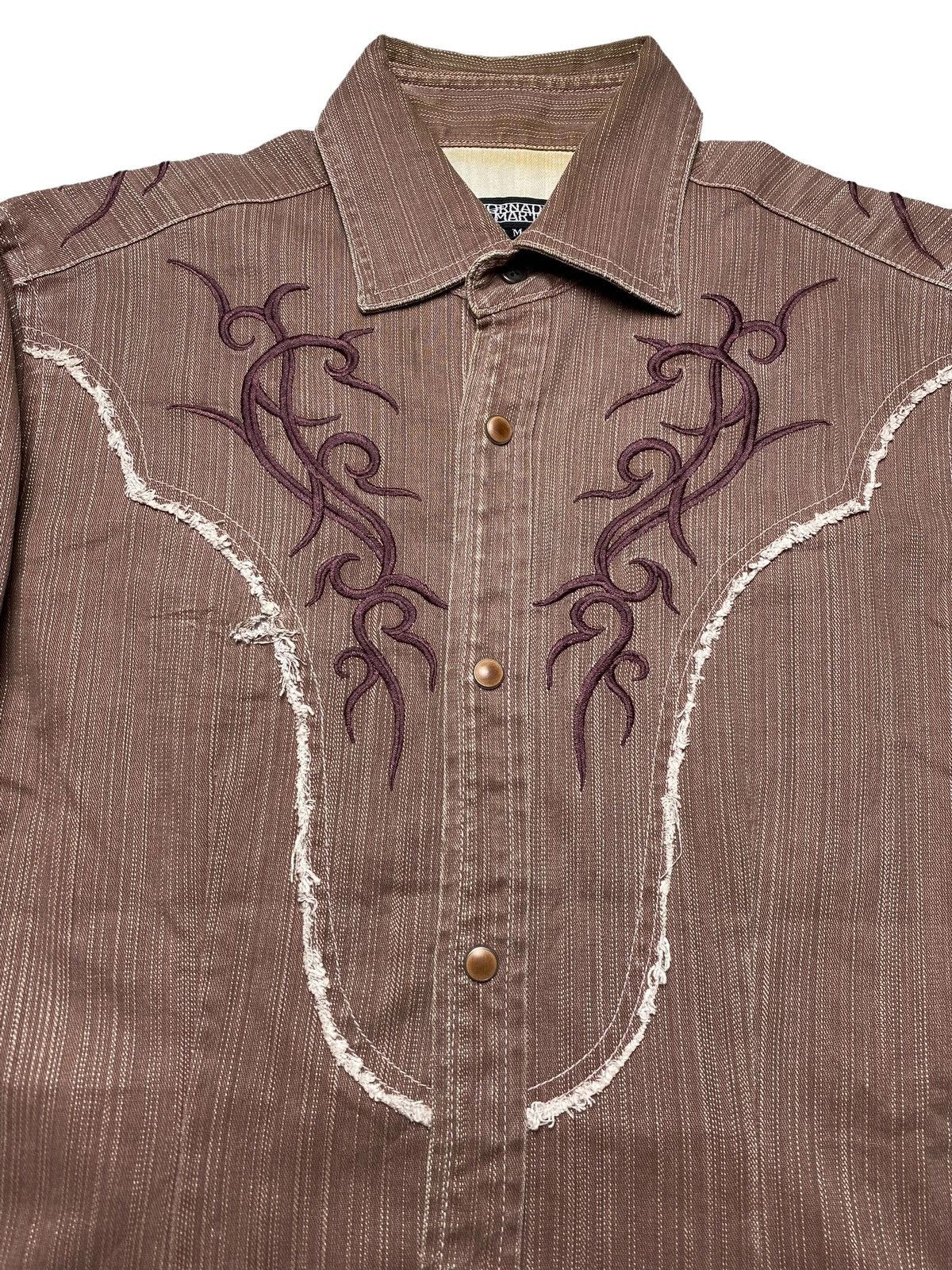 If Six Was Nine 2000s Tornado Mart - Tribal Western Canvas Button Shirt Size US M / EU 48-50 / 2 - 3 Thumbnail