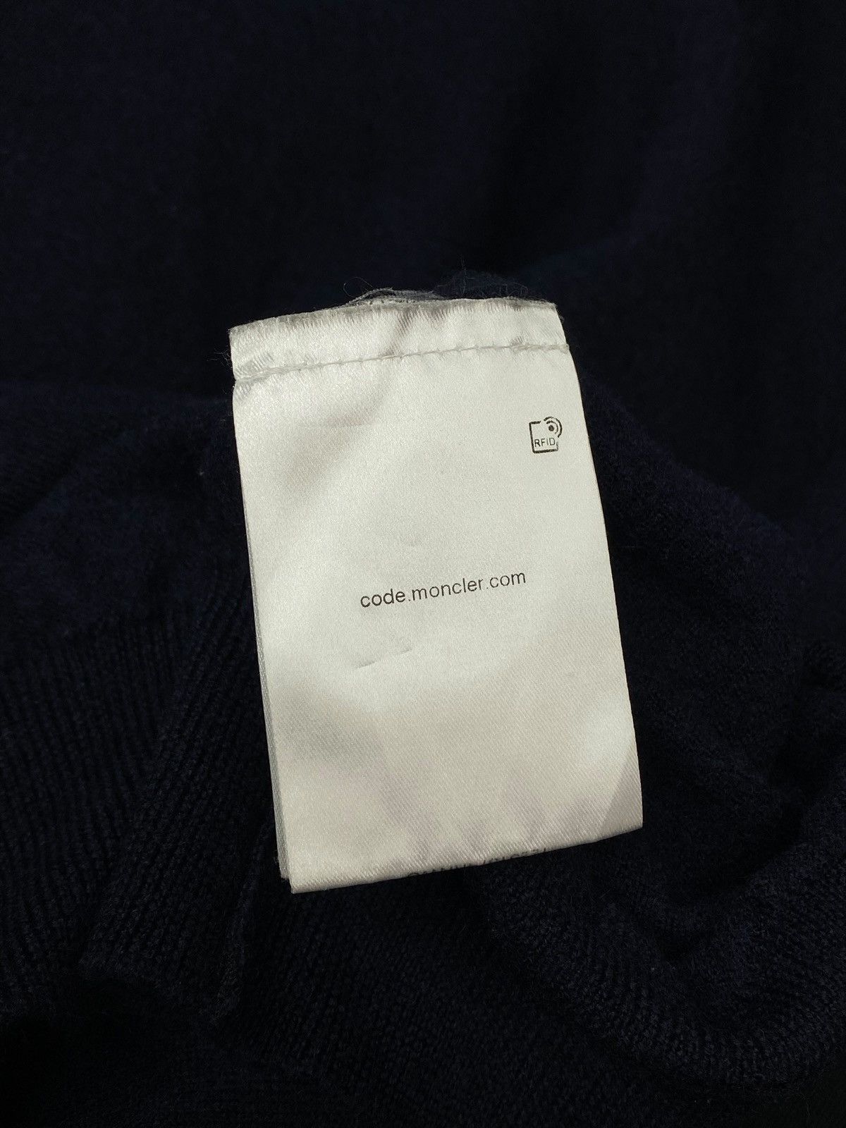 Moncler Moncler Navy Blue Wool Sweater Patch Logo Size US XS / EU 42 / 0 - 16 Thumbnail