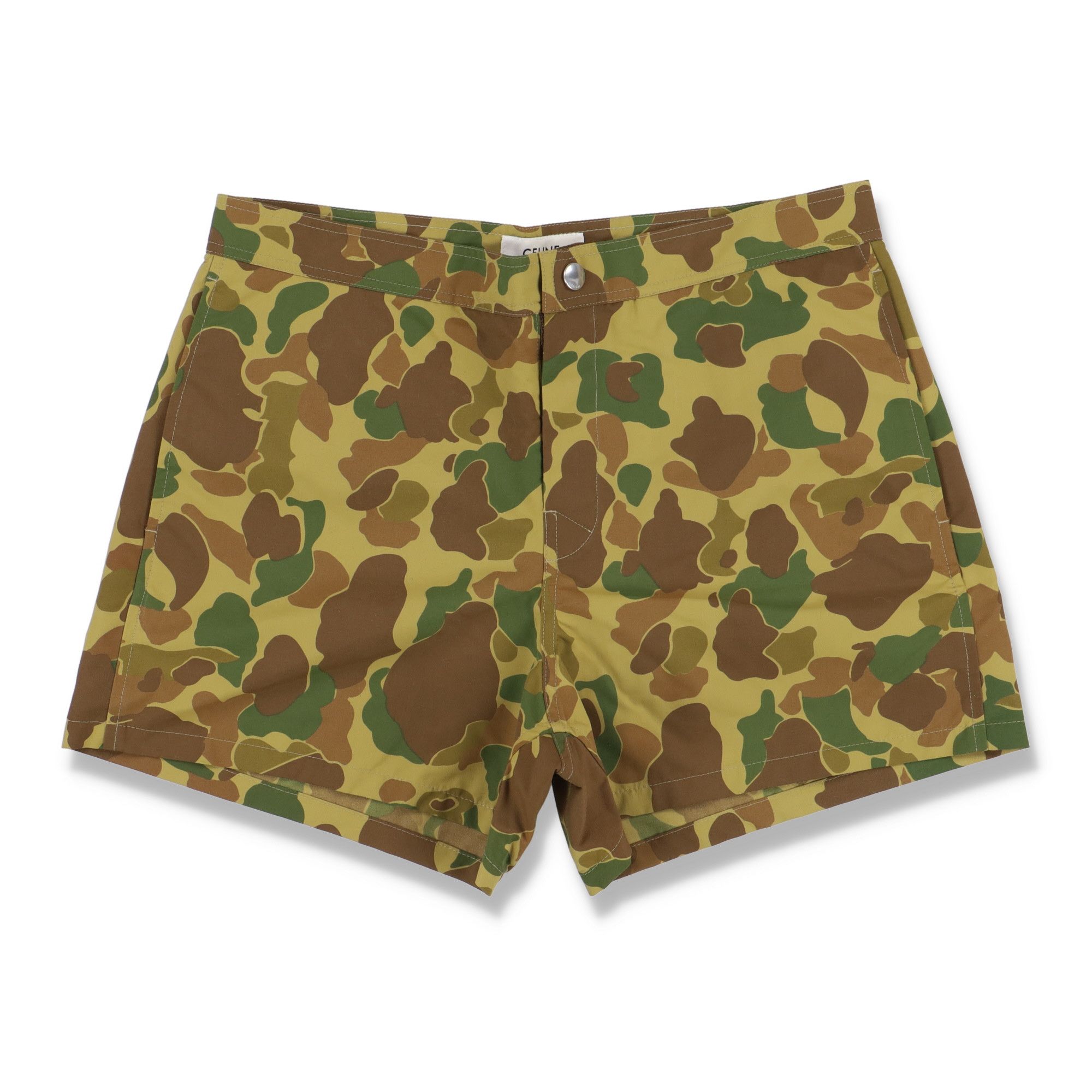 image of Celine Camo Nylon Swim Shorts, Men's (Size 34)