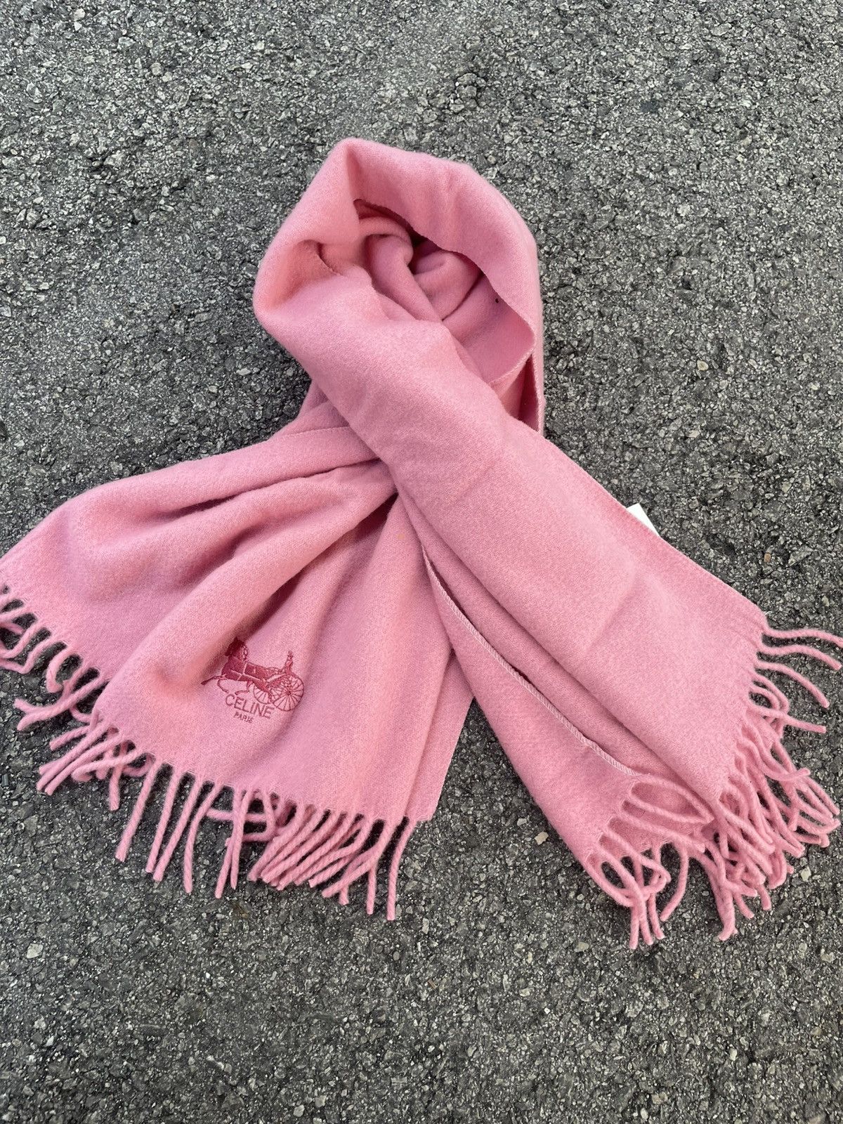 Celine × Vintage Celine Muffler Wool Cashmere Scarves Size ONE SIZE - 1 Thumbnail
