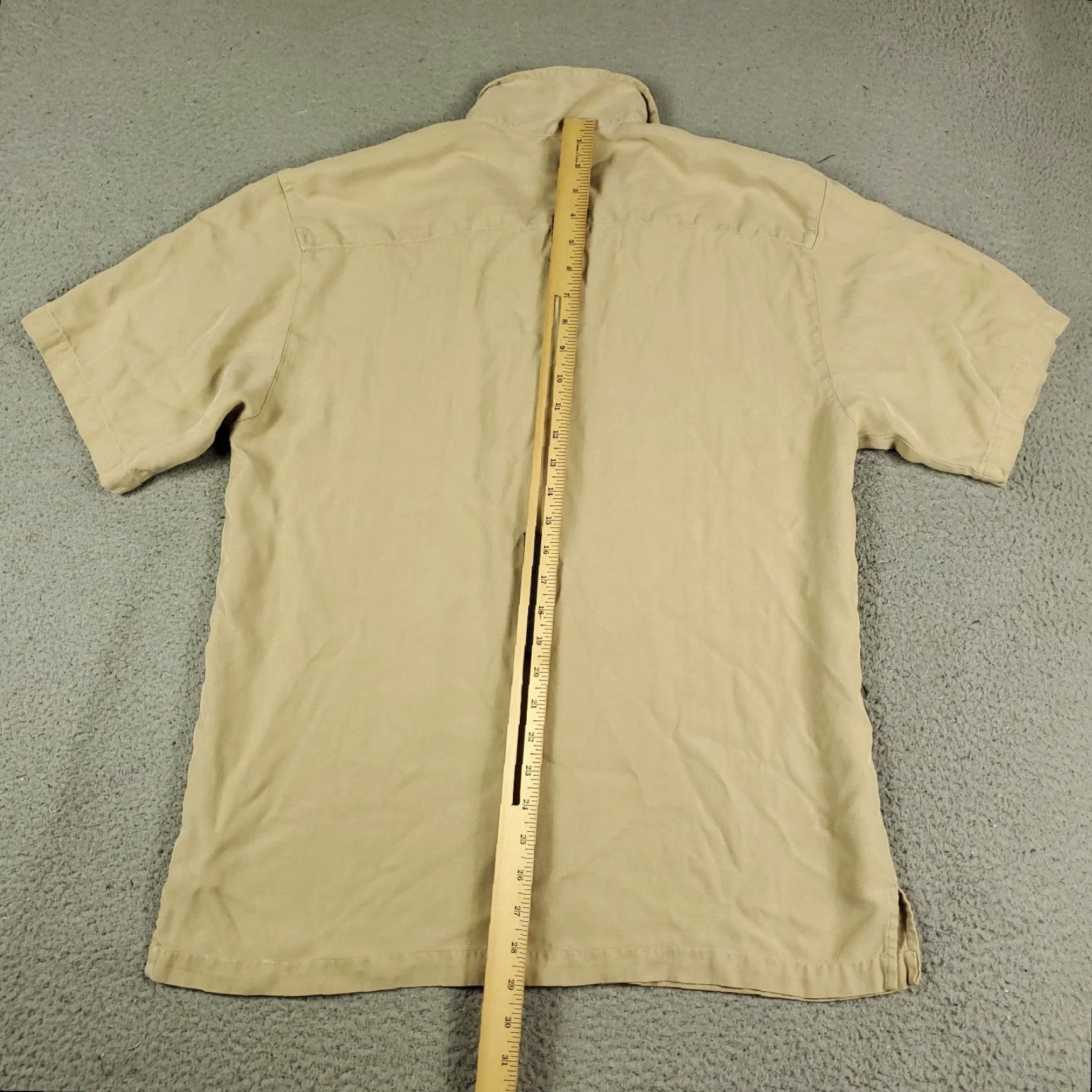 Tommy Bahama Tommy Bahama Shirt Mens M Beige Hawaiian Button-Up Short Sleeve Silk Lounge Casual Size US M / EU 48-50 / 2 - 4 Thumbnail