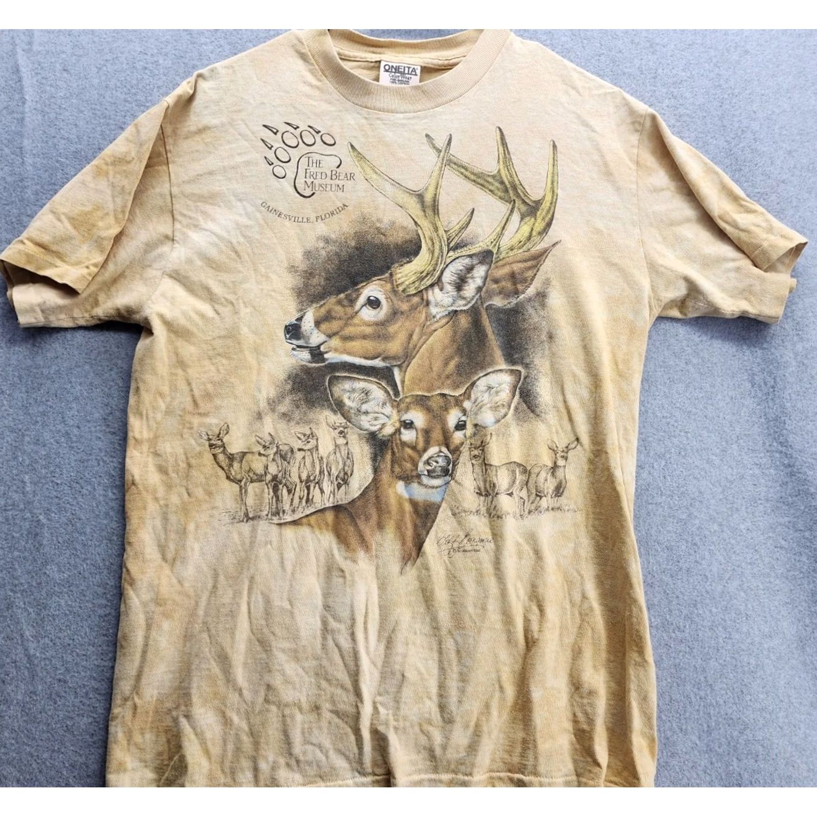 FRED VINTAGE Fred Bear Museum Gainesville Florida Shirt M Gold Men Single Stitch Deer Florida 90s Size US M / EU 48-50 / 2 - 2 Thumbnail