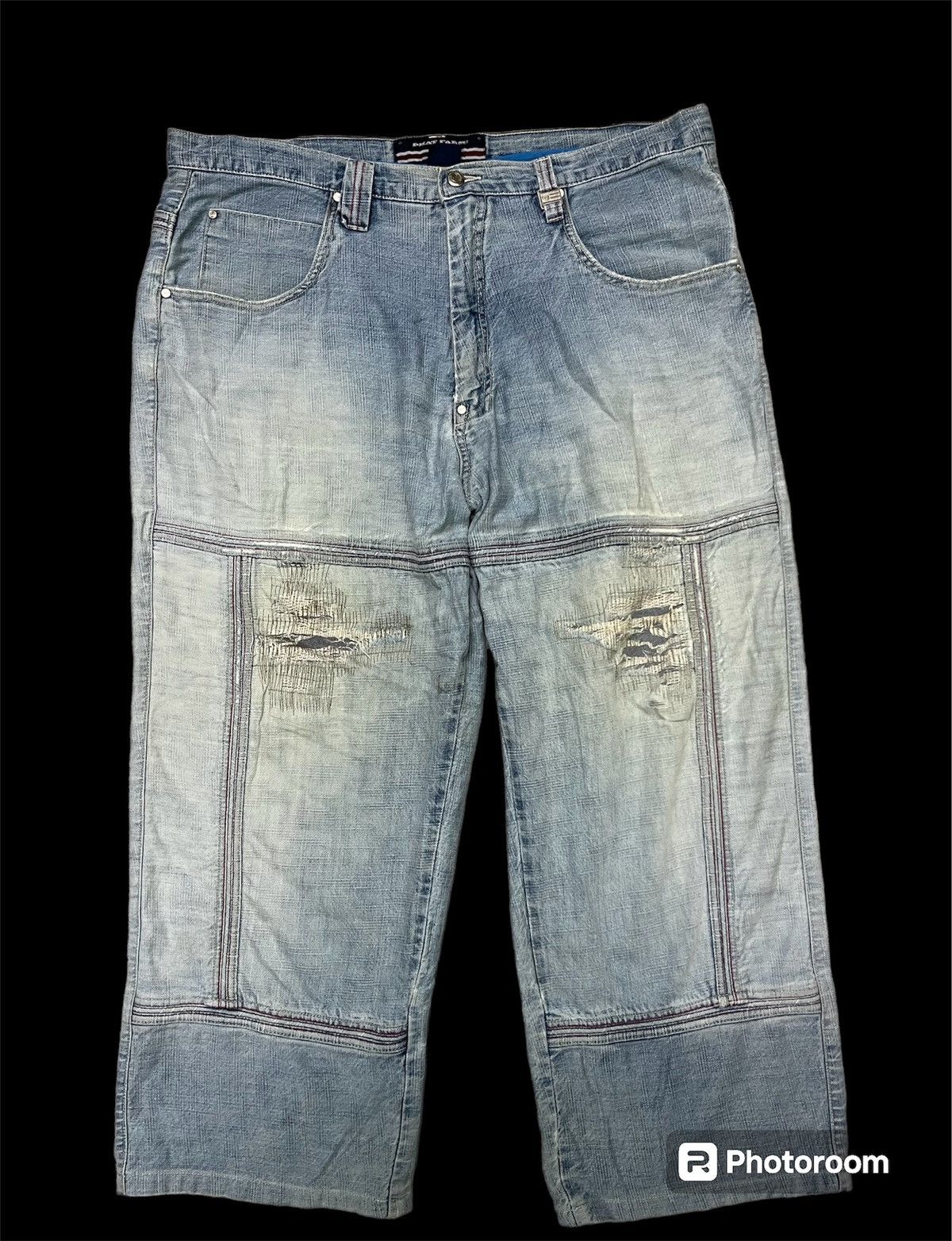 Phat Farm 2000s PHAT FARM BAGGY PANT STYLE DISTRESSED Size US 40 / EU 56 - 1 Thumbnail