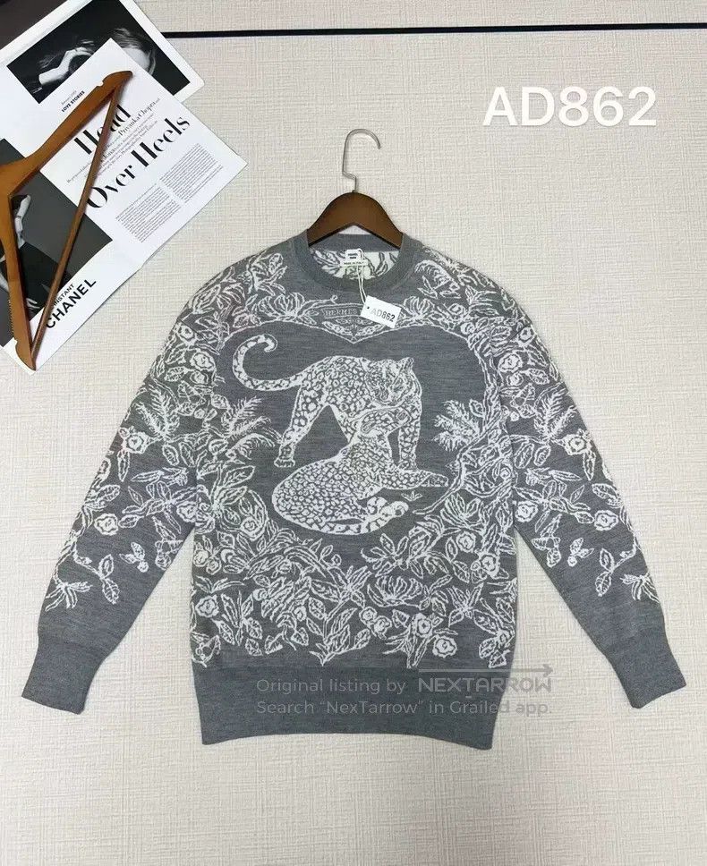 Hermes Hermes Patterned Logo Knit Sweater Size XXS / US 00 / IT 34 - 1 Thumbnail