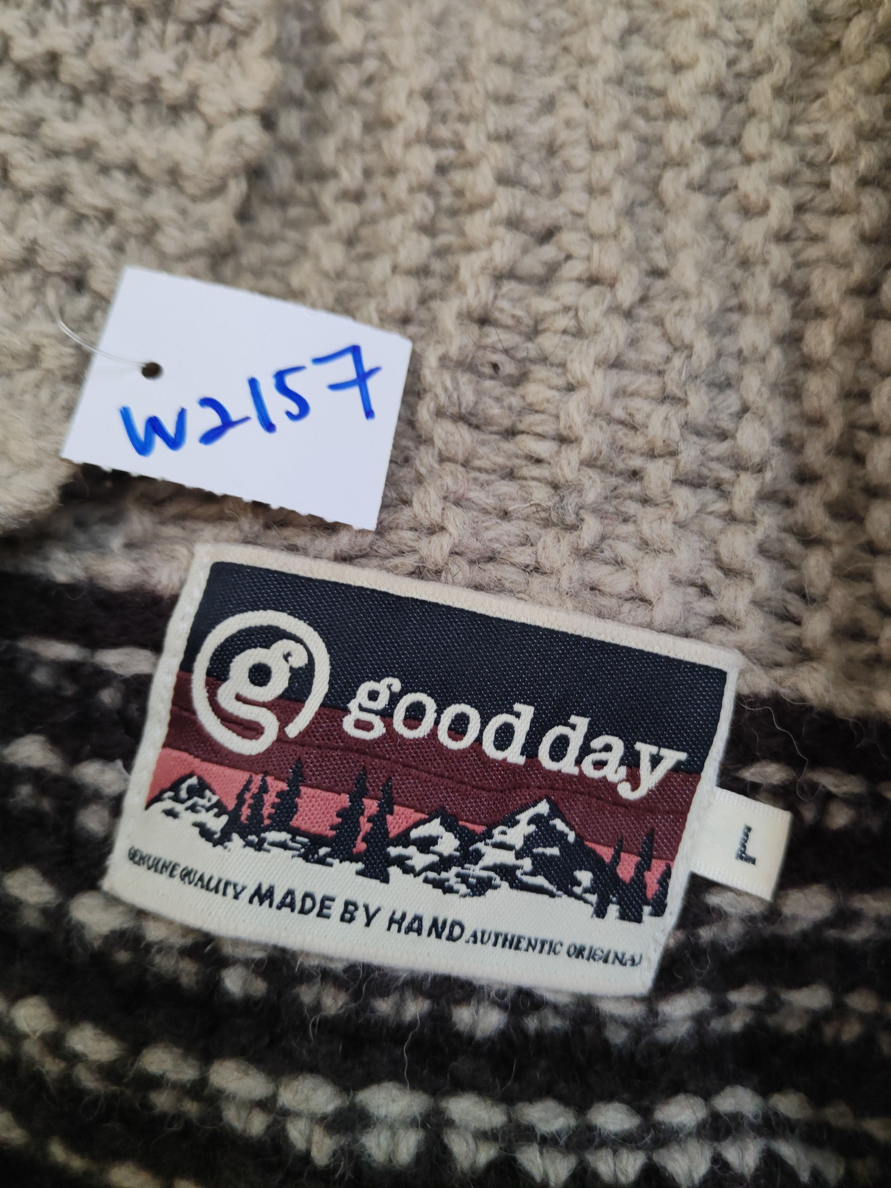 Handmade Good day Brown Orange handmade Knitwear Sweaters #W2157 Size US L / EU 52-54 / 3 - 10 Thumbnail