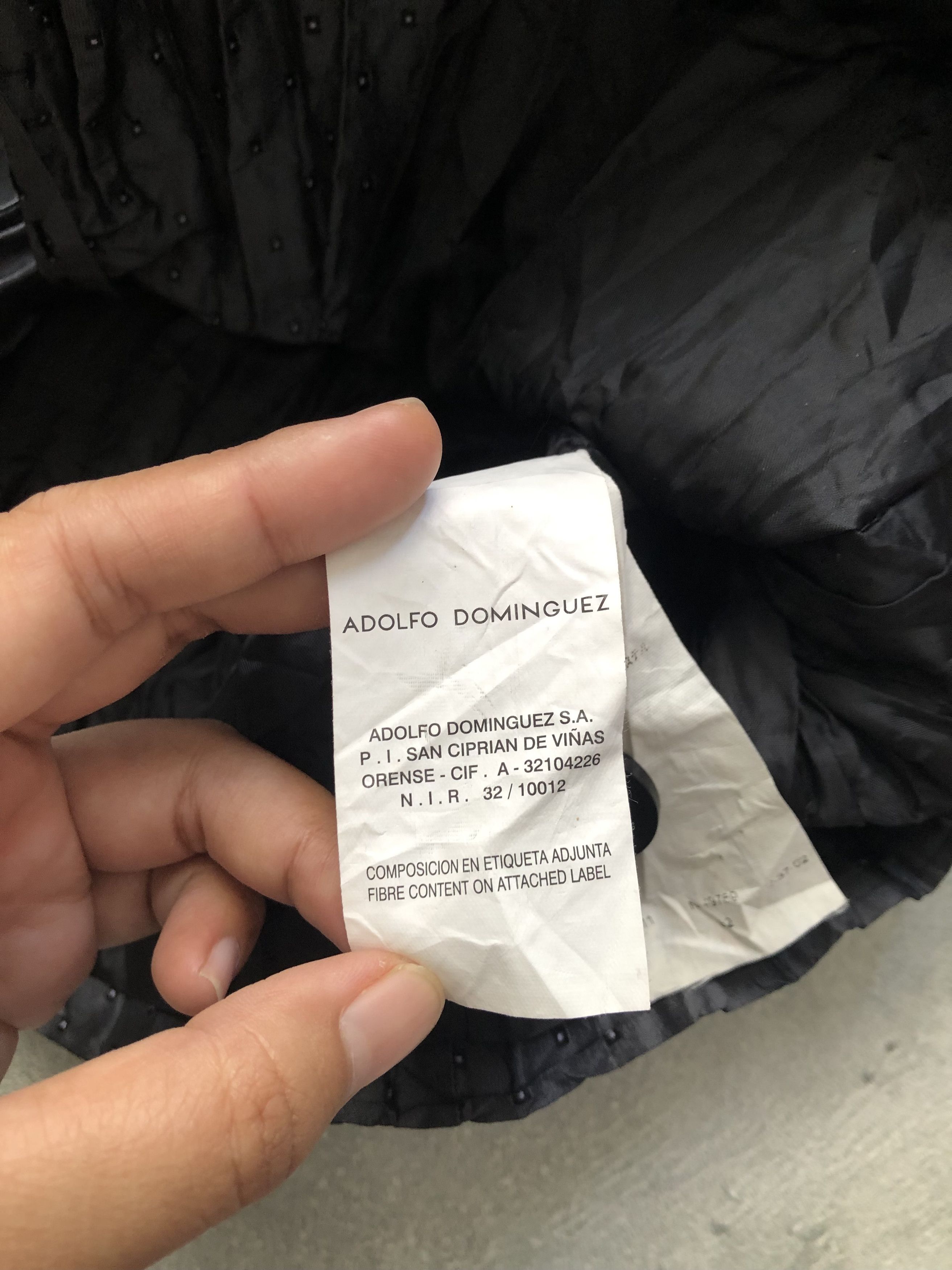 Adolfo Dominguez × Vintage Adolfo Dominguez Jacket Womens Small Black Button Size S / US 4 / IT 40 - 11 Thumbnail