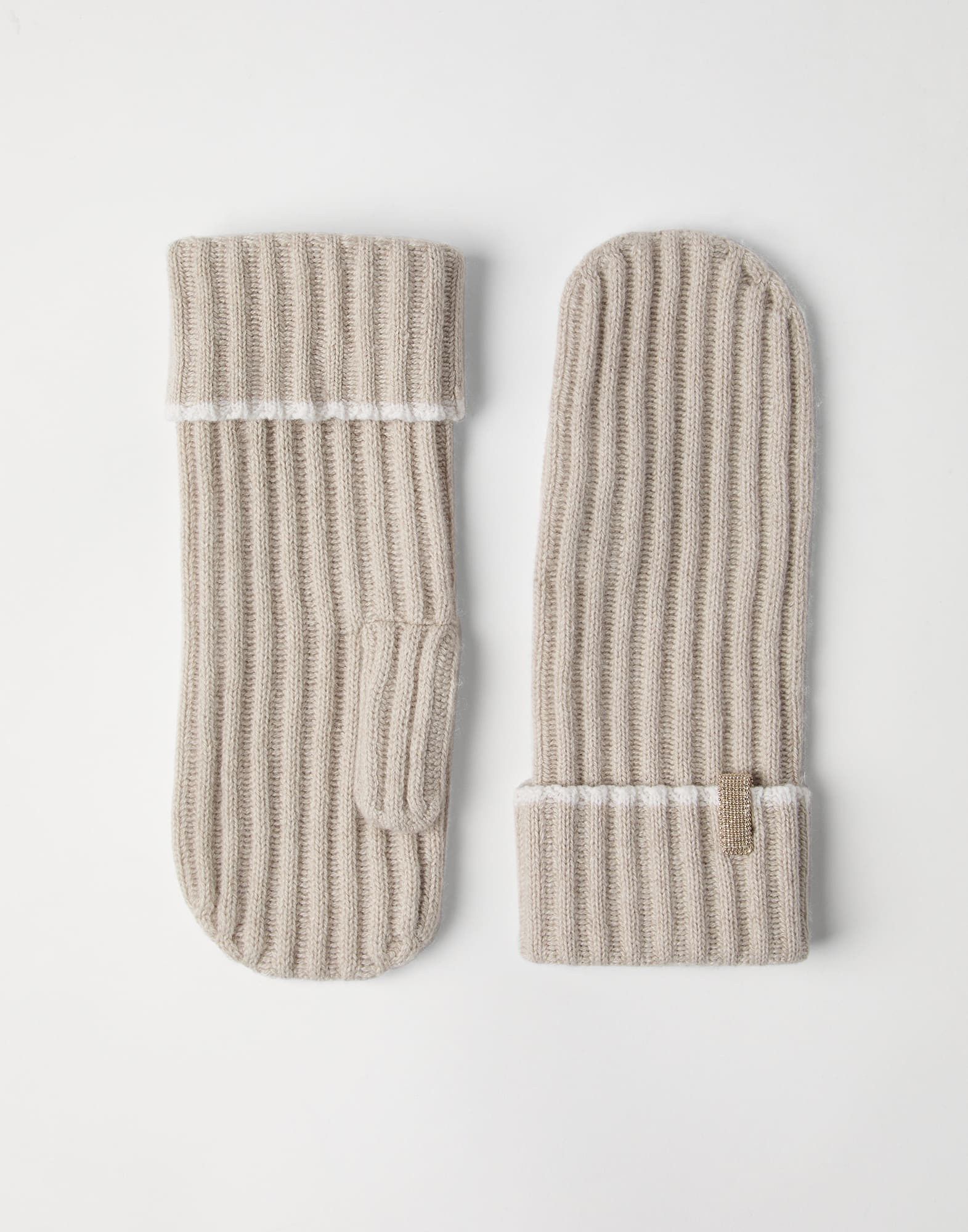 Brunello Cucinelli o1la1rc1a1025 Size: OS / Cashmere Gloves in Beige Size ONE SIZE - 1 Thumbnail