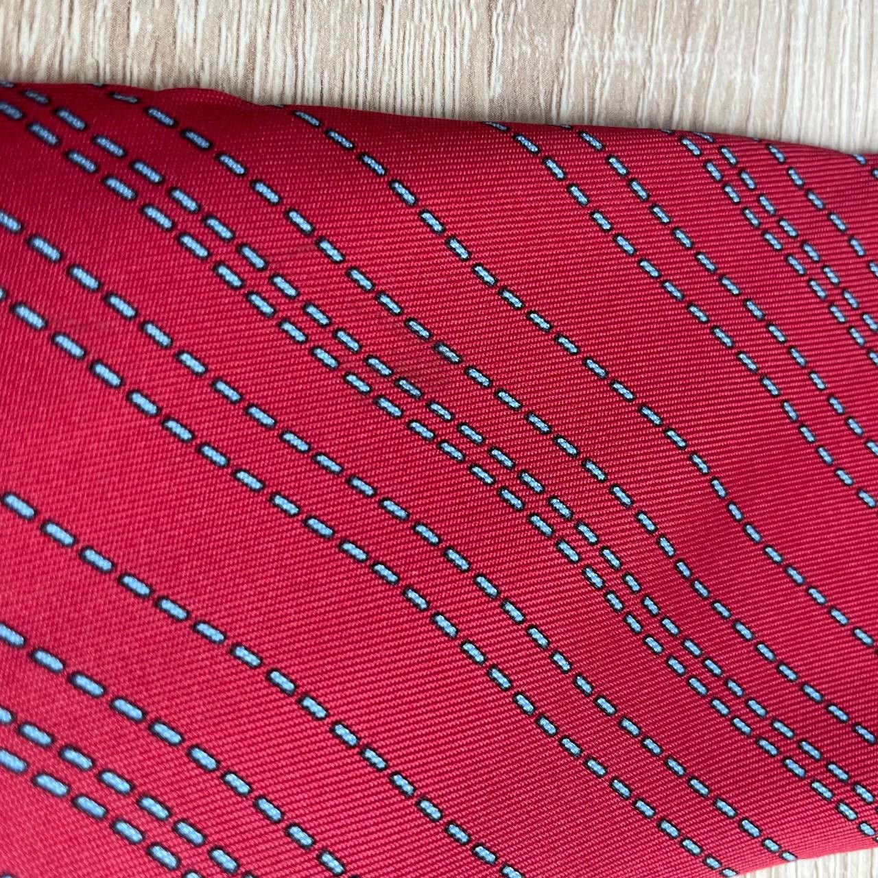 Hermes Hermes Paris Silk Tie 5114 HA Geometry Red Size ONE SIZE - 6 Thumbnail