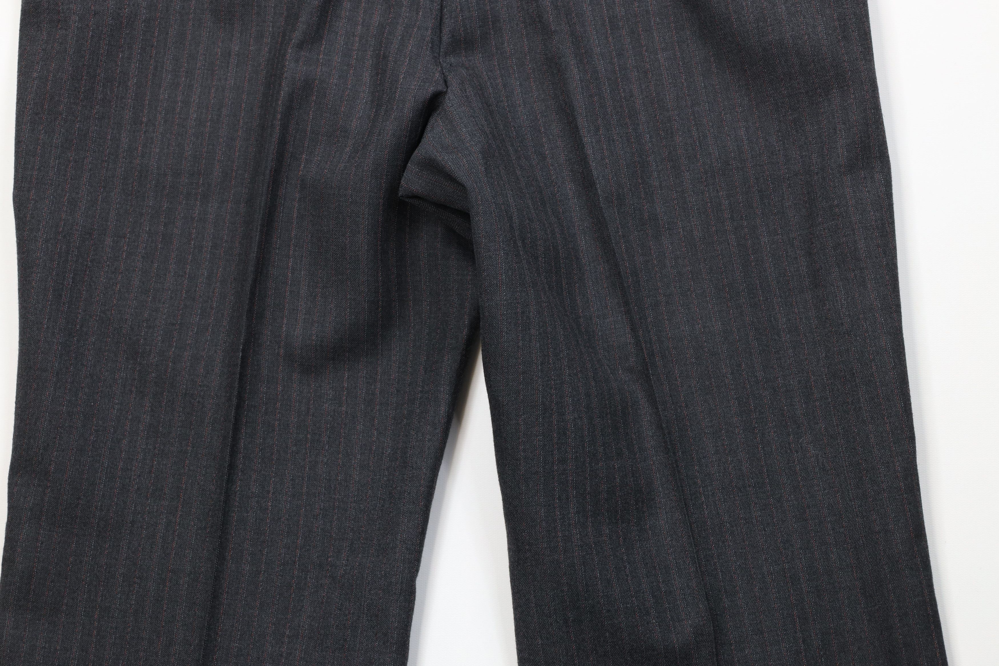 Vintage Vintage 70s Streetwear Knit Pinstriped Wide Leg Chino Pants Size US 36 / EU 52 - 11 Thumbnail