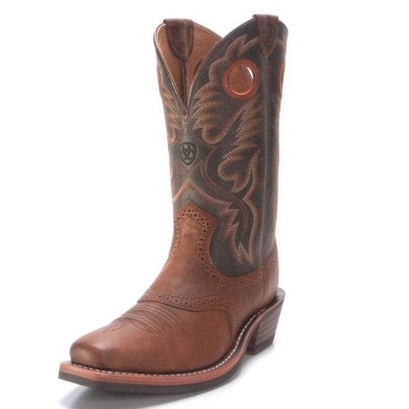 Ariat Ariat Mens Heritage Roughstock Two-tone Oiled Leather Cowboy Size US 13 / EU 46 - 1 Thumbnail