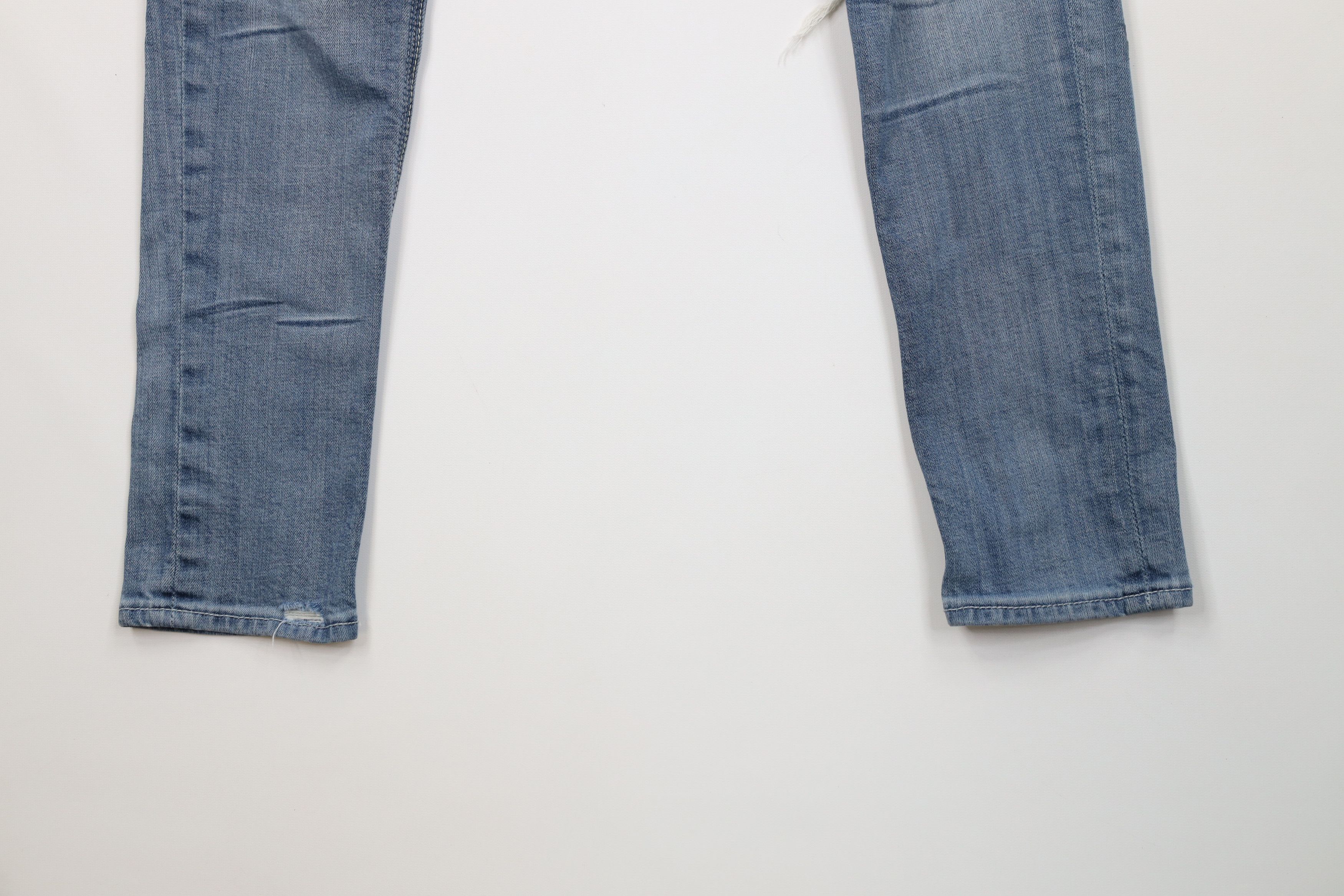 Vintage Express Rerock Stretch Skinny Crop Denim Jeans Blue Size 28" / US 6 / IT 42 - 4 Thumbnail
