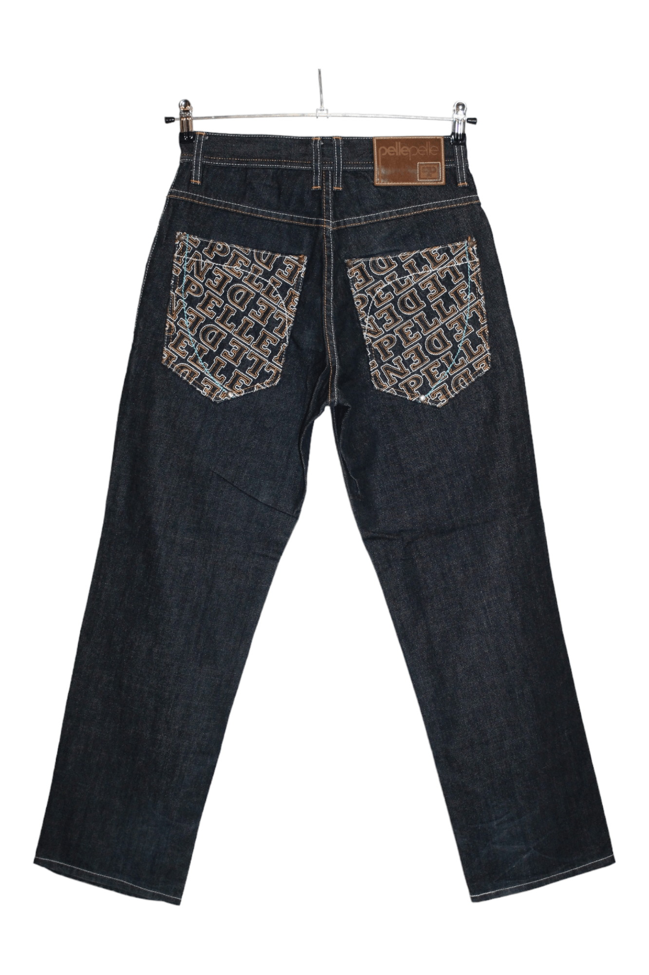 Pelle Pelle 🔥VTG 90s Pelle Pelle Straight-leg Raw Denim Baggy Rap Jeans Size US 30 / EU 46 - 12 Thumbnail