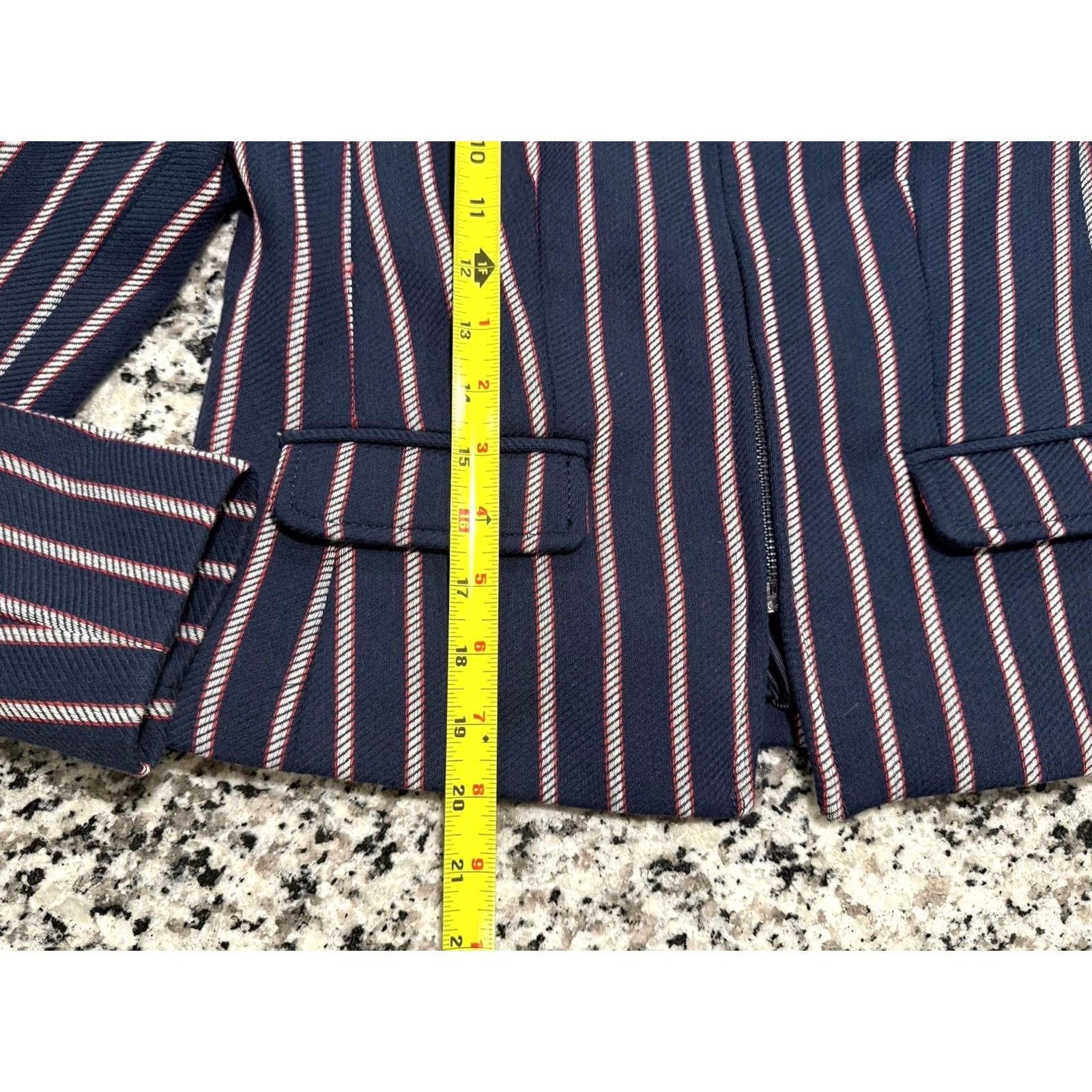 Banana Republic Banana Republic Blazer Womens Sz 0 Striped Bow Neck Zip NWT 68 Suit Size XS / US 0-2 / IT 36-38 - 4 Thumbnail