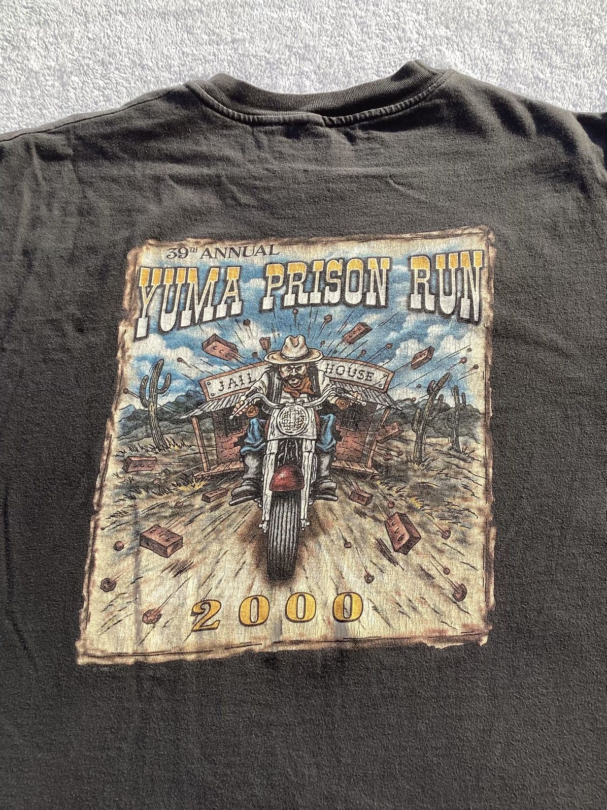 Harley Davidson Vintage 2000 Harley Davidson, Yuma prison run T-shirt Size US L / EU 52-54 / 3 - 2 Thumbnail
