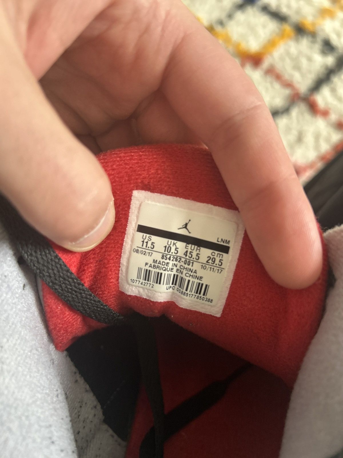 Jordan Brand Air Jordan 3 Black Cement 11.5US Size US 11.5 / EU 44-45 - 7 Thumbnail