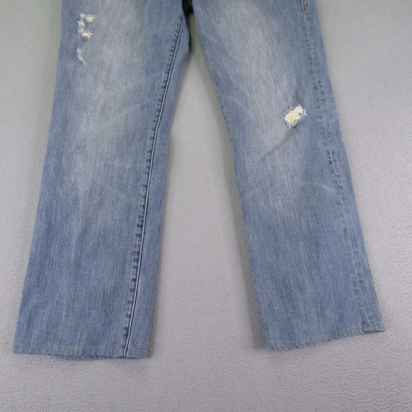 Anchor Blue Vintage Anchor Blue Mens Jeans 36 Regular Fit Straight Leg Denim Distressed Light Wash Grunge 90s Size US 36 / EU 52 - 3 Thumbnail