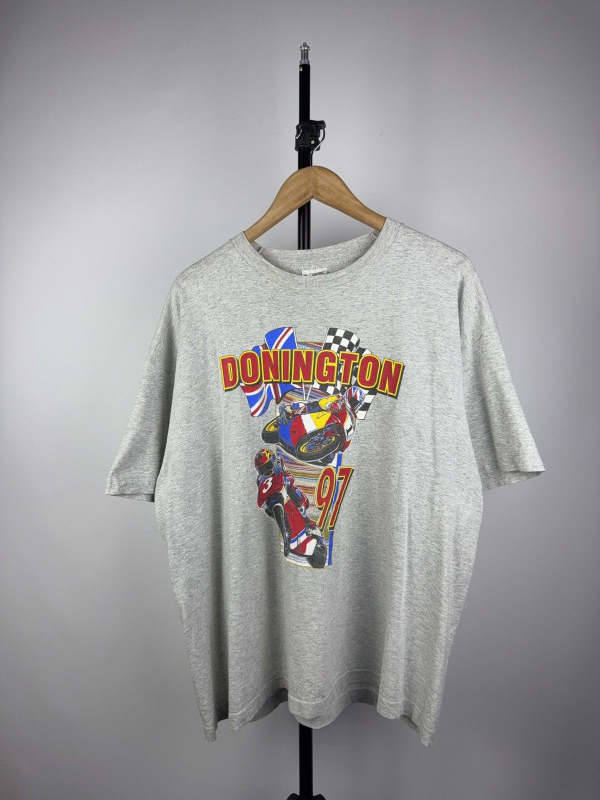 ⚡️Vintage 90s Crazy Donington 97 Rare Moto racing T-shirt