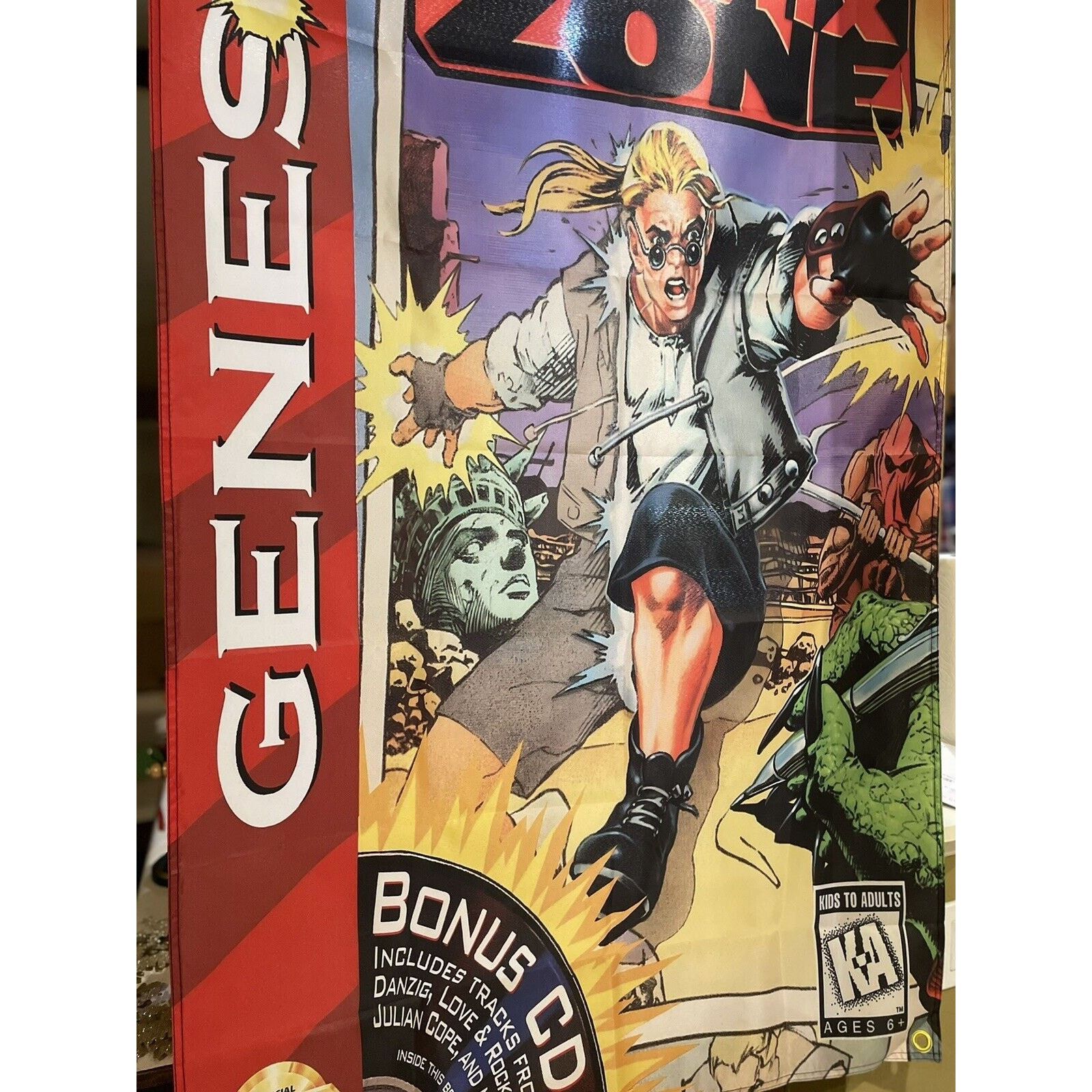 Other Comix Zone 5ft Flag Sega Genesis 1995 Banner Poster Size ONE SIZE - 3 Thumbnail