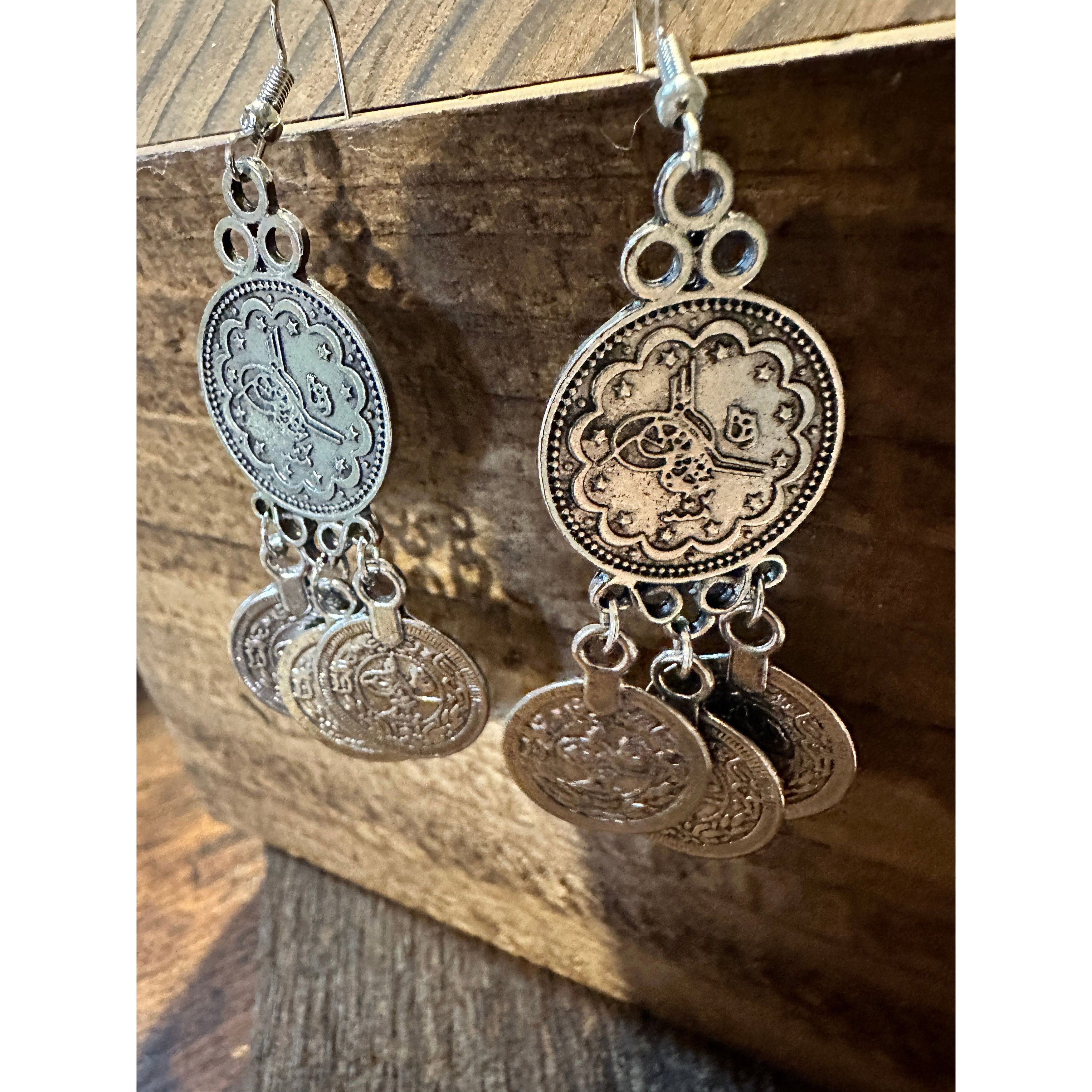 Other Vintage-Inspired Boho Coin Dangle Earrings in Gift-Ready Box Size ONE SIZE - 5 Thumbnail