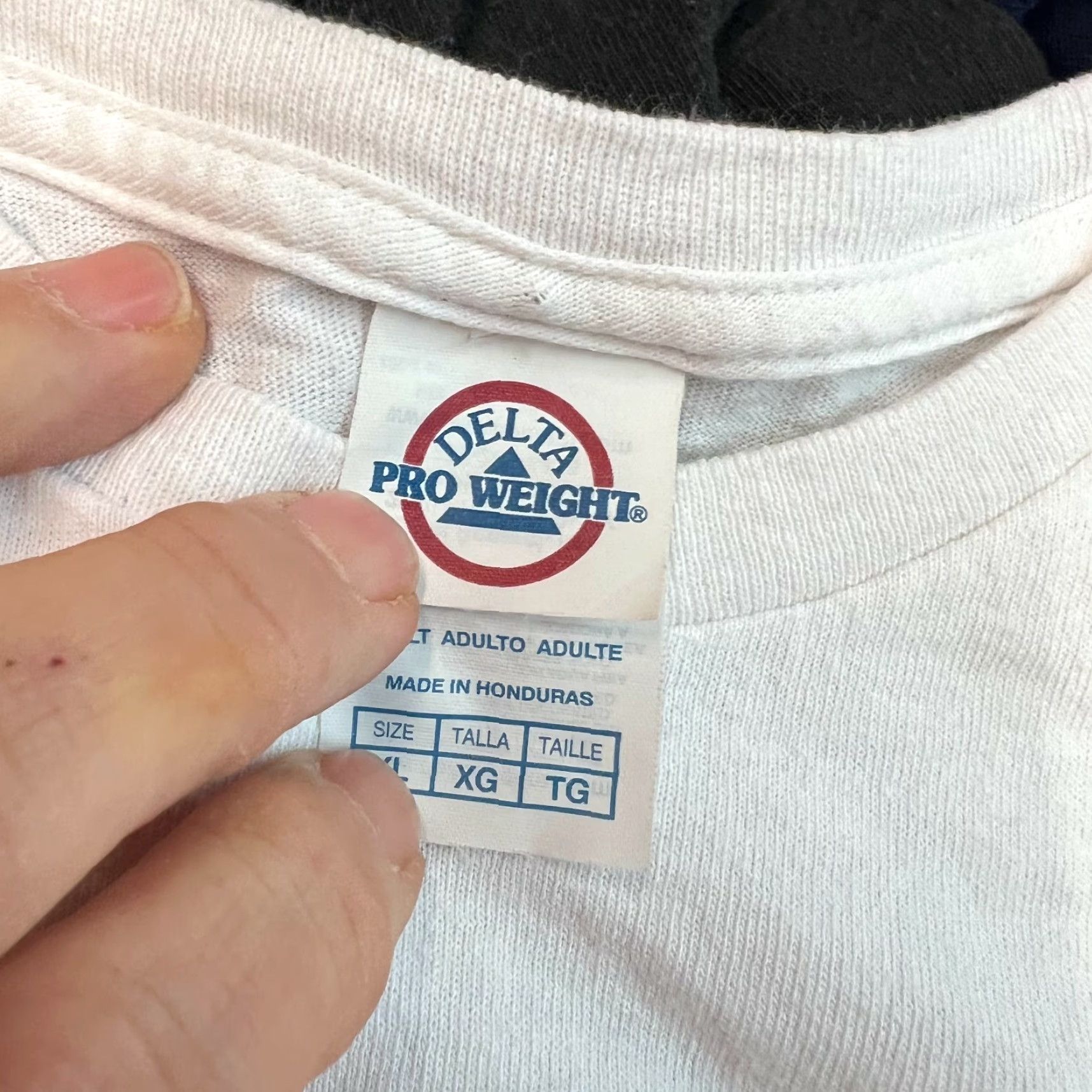 Delta Delta Pro Weight T-Shirt Mens Short Sleeve White Graphic Logo Crew Neck XL Size Size US XL / EU 56 / 4 - 5 Thumbnail