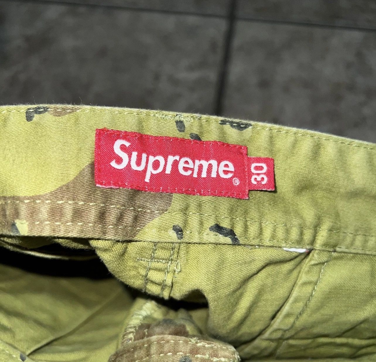 Supreme Supreme Mens Overdyed Camo Cargo Shorts Cotton Skater Grunge Size US 30 / EU 46 - 6 Thumbnail