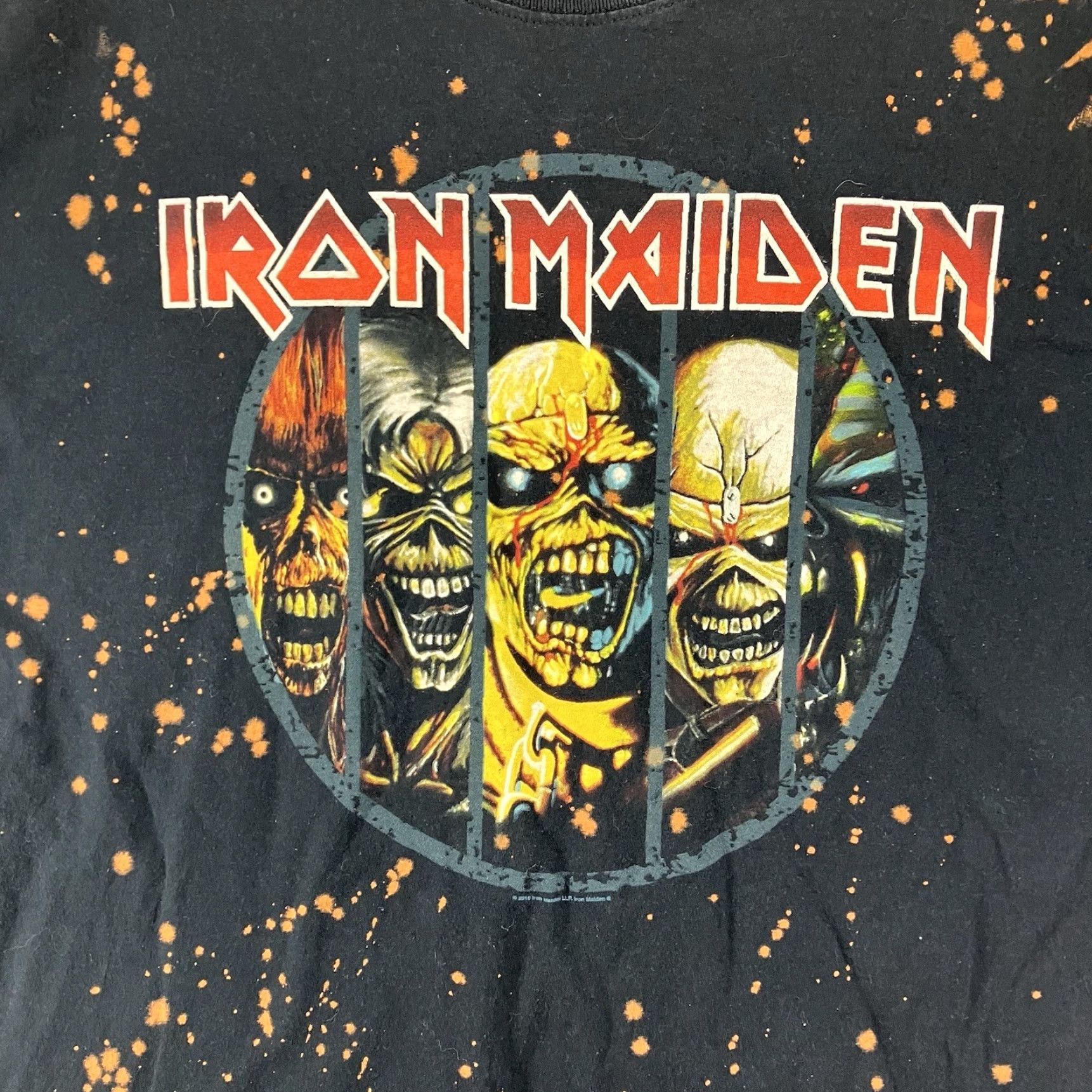 Vintage VINTAGE Iron Maiden Eddie Evolution Tee 2012 LG All Cotton Bleached Shirt Men L Black Cotton T-Shirt Crew Neck Short Sleeve Logo Band Music Rock 90s? Size US L / EU 52-54 / 3 - 3 Thumbnail