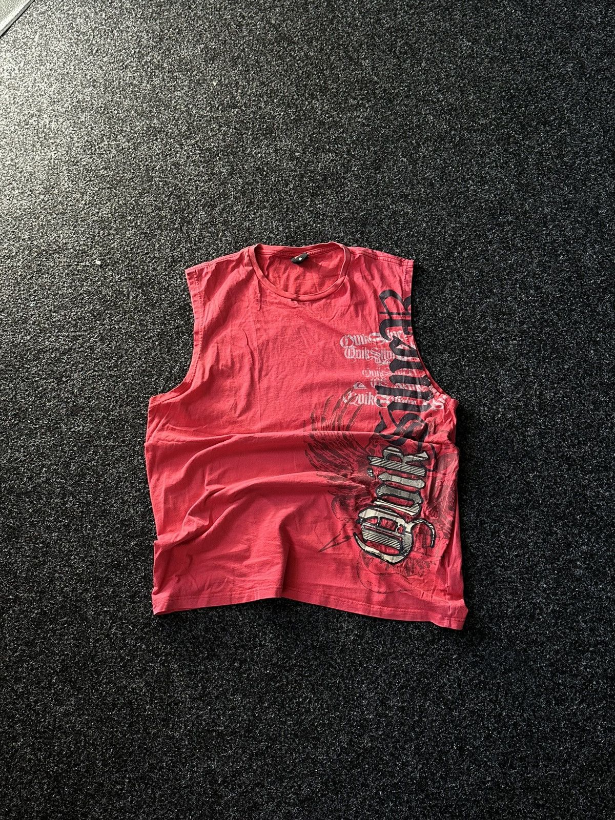 Quiksilver 🚨 VINTAGE BIG LOGO QUICKSILVER RED TANK TOP SURF Y2K RARE Size US XL / EU 56 / 4 - 1 Thumbnail