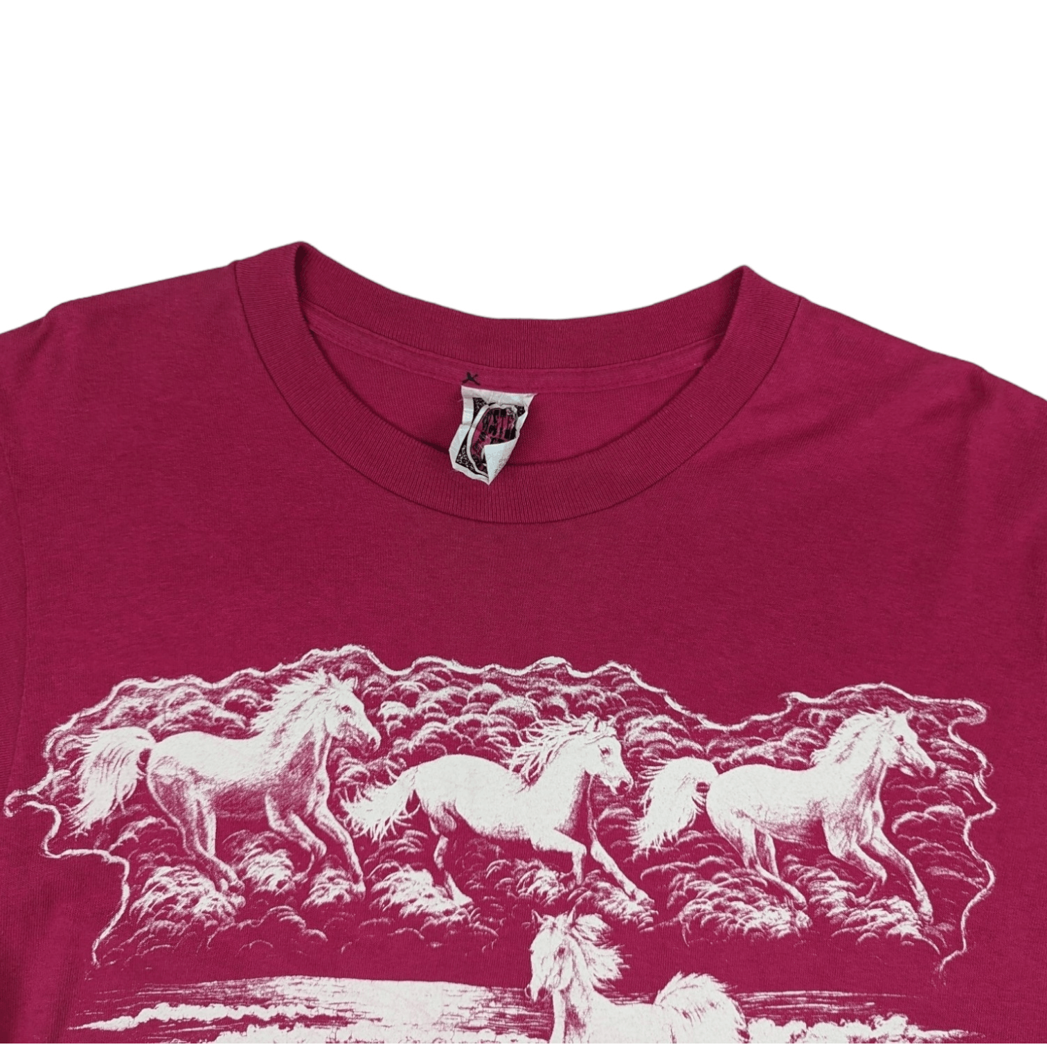 Vintage Vintage 90's WESTERN SUN Horse Animal Graphic T-Shirt Size L / US 10 / IT 46 - 4 Thumbnail