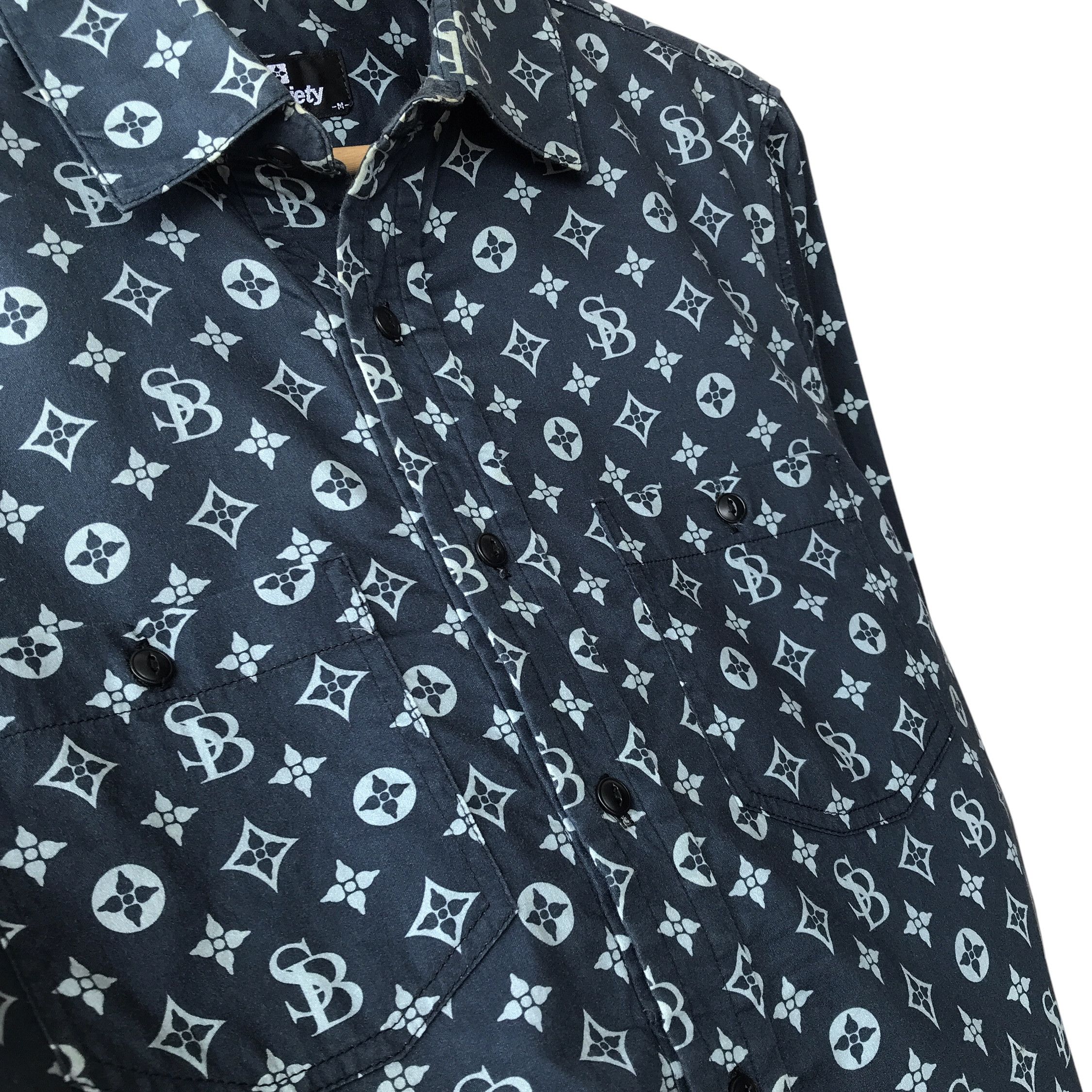 Japanese Brand Subciety Japan Full Print Monogram Casual Shirt Size US M / EU 48-50 / 2 - 5 Thumbnail