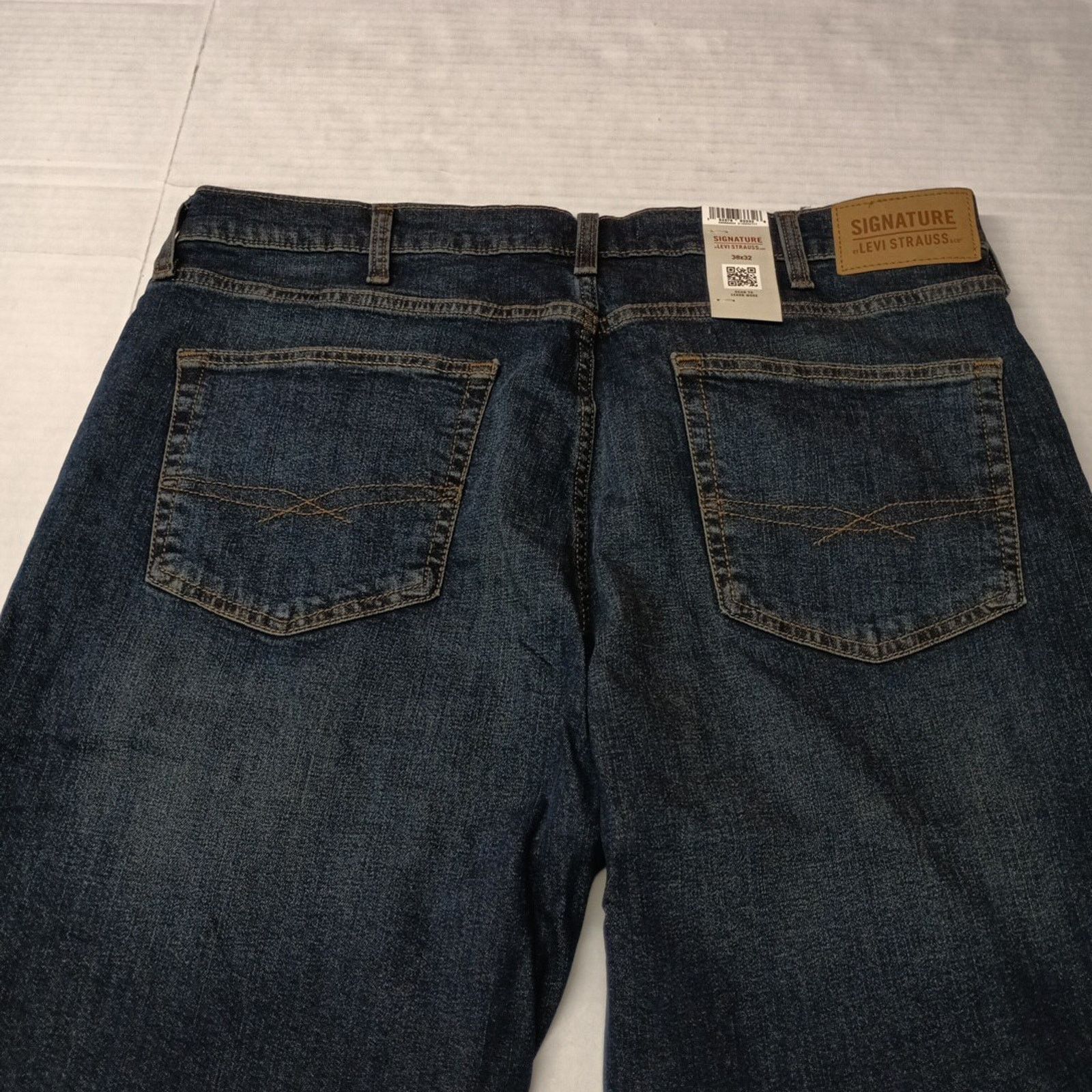 Levi's Signature Levi Straight Jeans Men's 38x32 Blue Super Flex Size US 38 / EU 54 - 9 Thumbnail
