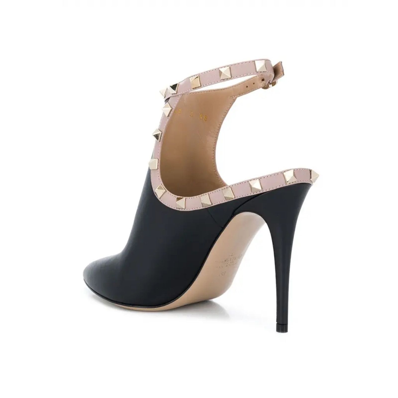 Valentino Rockstud Leather Stud Ankle Strap Heel Bootie Boot Pump 37 Size US 7 / IT 37 - 8 Thumbnail