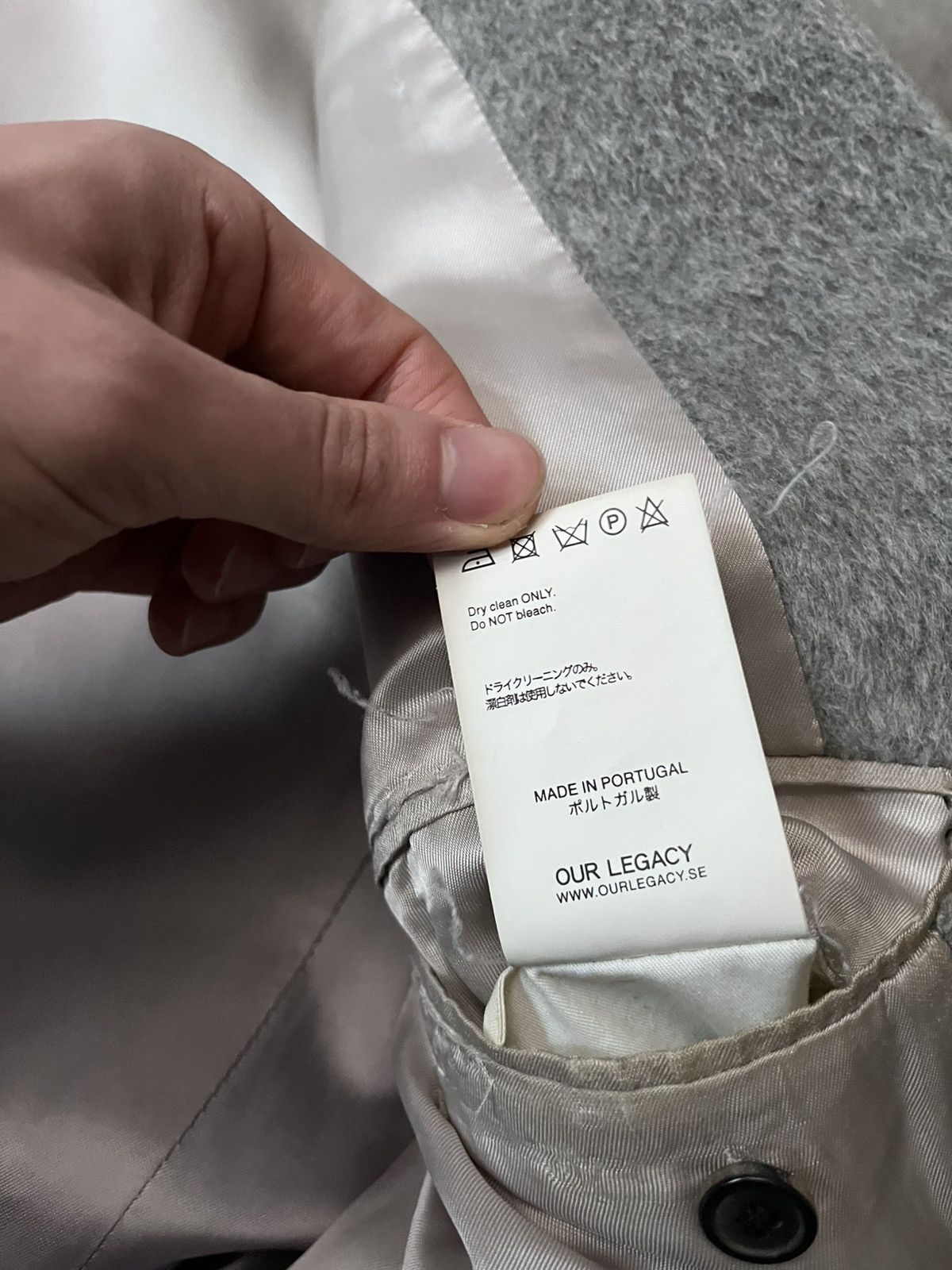 Our Legacy Our Legacy Cilium Wool Classic coat grey wool mohair Size US M / EU 48-50 / 2 - 22 Thumbnail