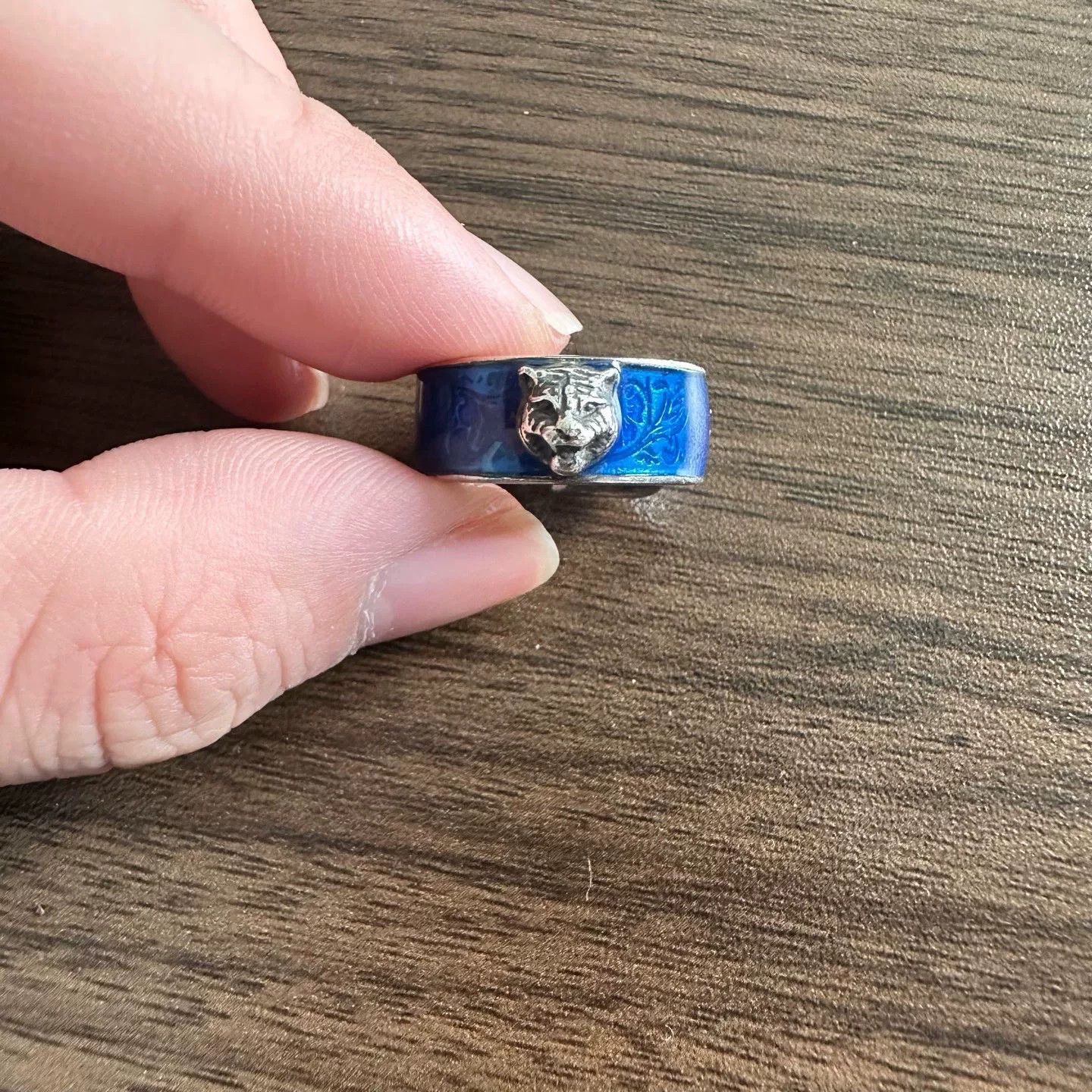 Gucci vintage gucci enamel tiger head ring Size ONE SIZE - 1 Thumbnail