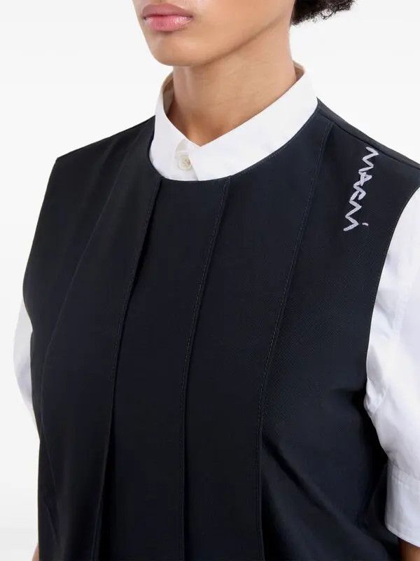 Marni o1w1db10426 Logo-Embroidered Vest in Black Size XL / US 12-14 / IT 48-50 - 4 Thumbnail