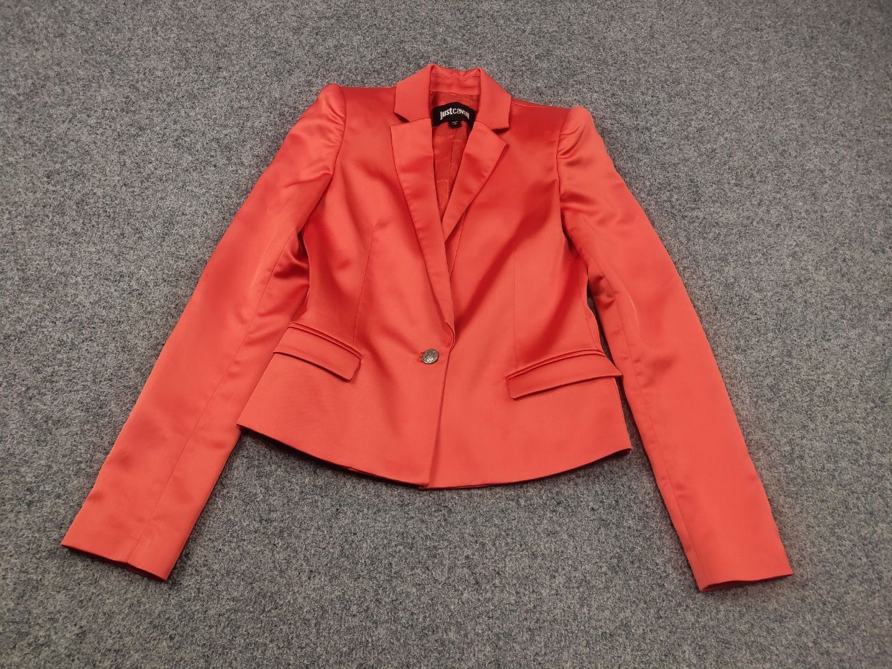 Just Cavalli Just Cavalli Italy One Button Orange satin Blazer Jacket Size S / US 4 / IT 40 - 3 Thumbnail