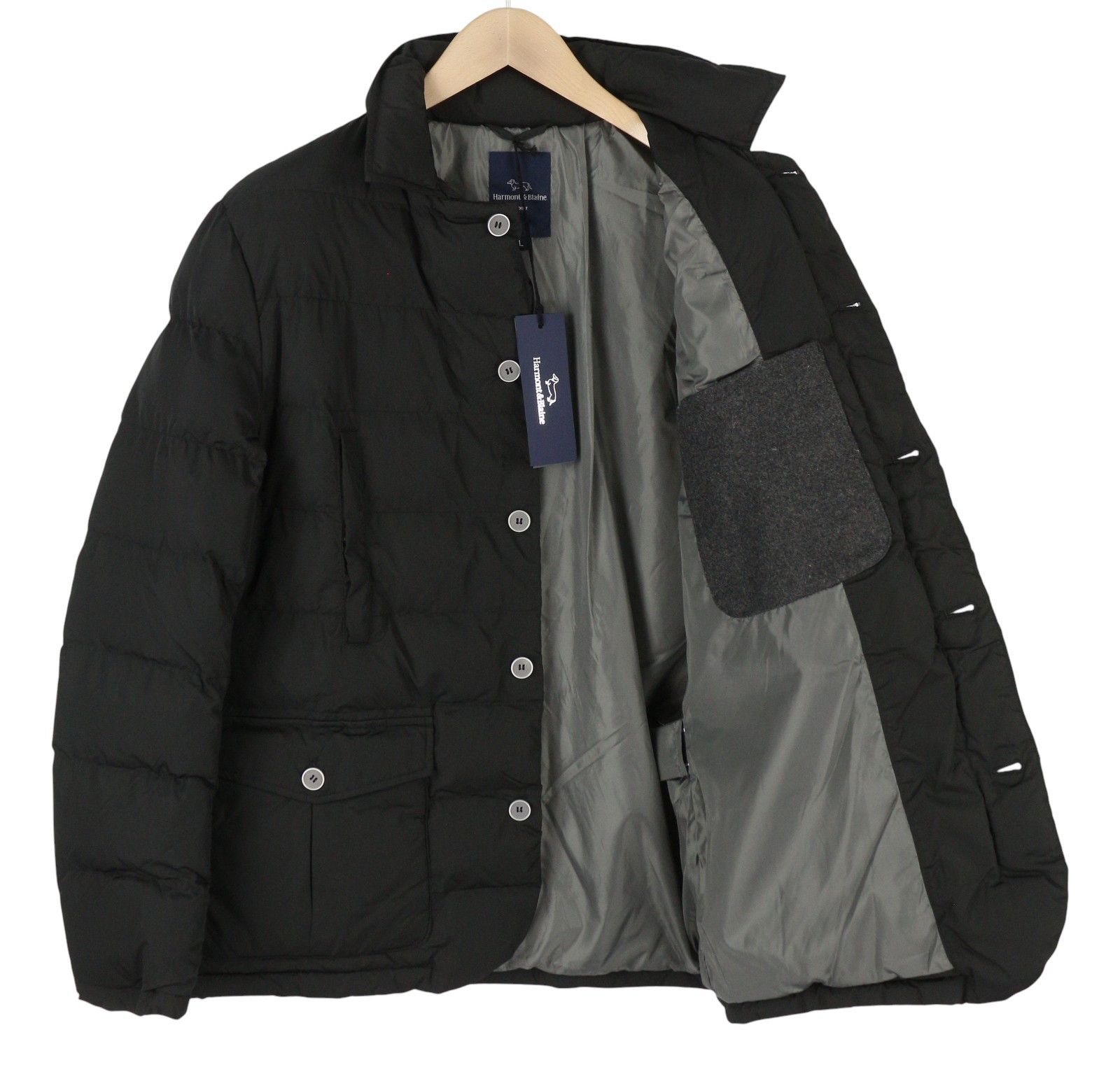 Harmont & Blaine TRAPUNTATA MULTI TASCA L Black Padded Button 87673 Size US L / EU 52-54 / 3 - 2 Thumbnail