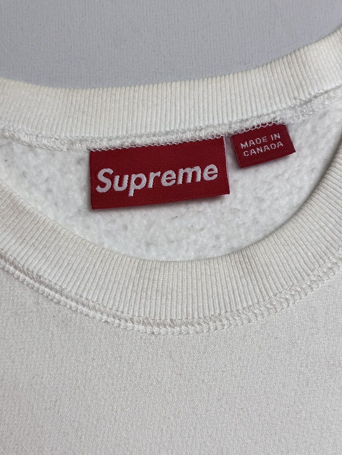 Supreme Supreme Red on White Box Logo Crewneck 2003 Size US XL / EU 56 / 4 - 4 Thumbnail