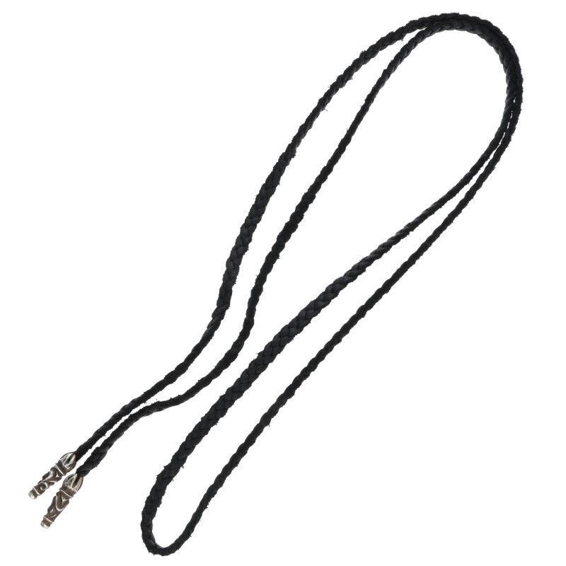 Chrome Hearts Chrome Hearts Leather Braid Silver Necklace Size ONE SIZE - 2 Thumbnail
