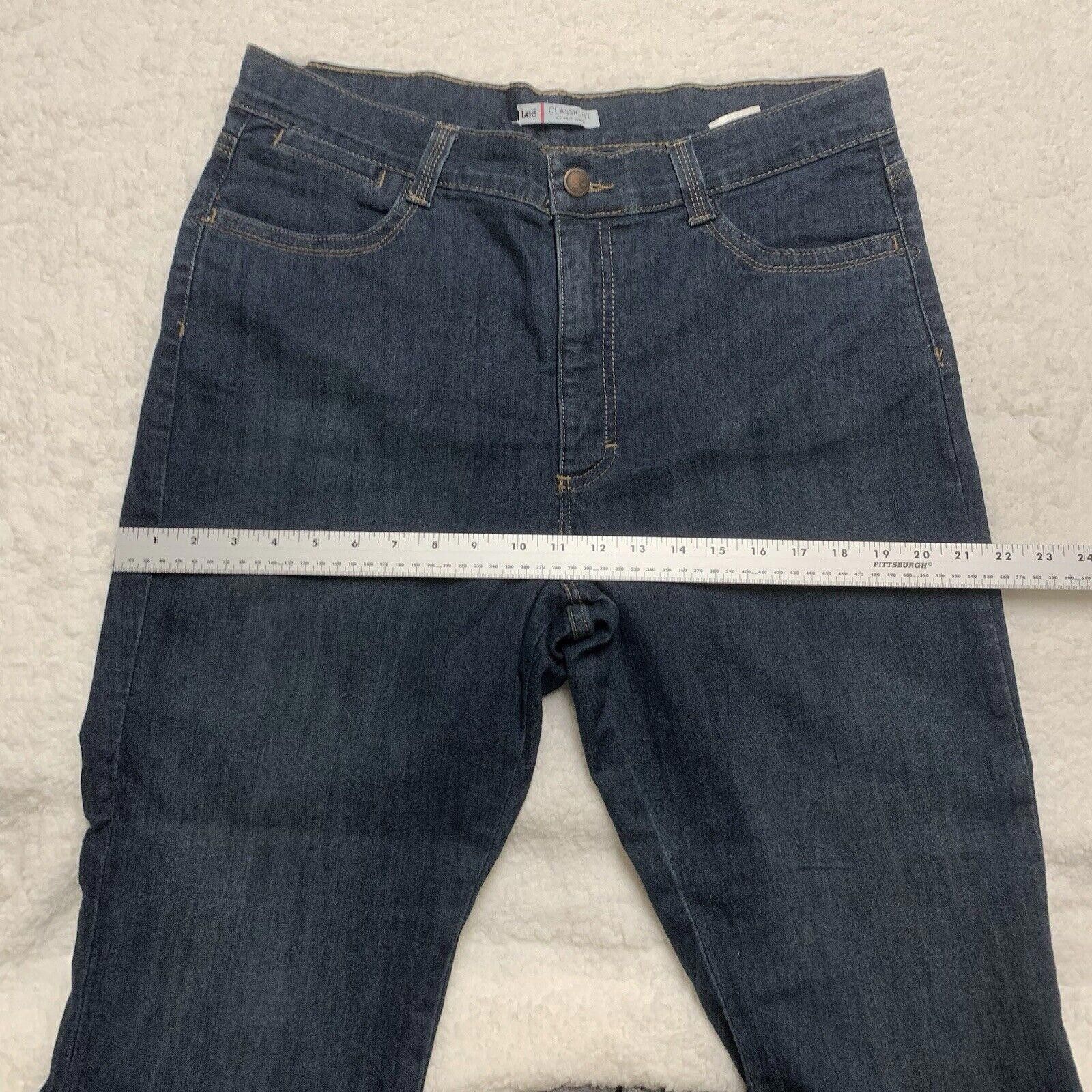 Lee LEE Jeans Women's Sz 18 Short Classic Fit Dark Blue Size 40" / US 18 - 2 Thumbnail