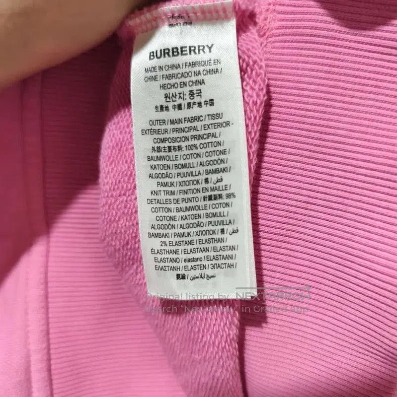 Burberry Burberry Pink Embroidered Long Sleeve Sweatshirt. Size S / US 4 / IT 40 - 6 Thumbnail