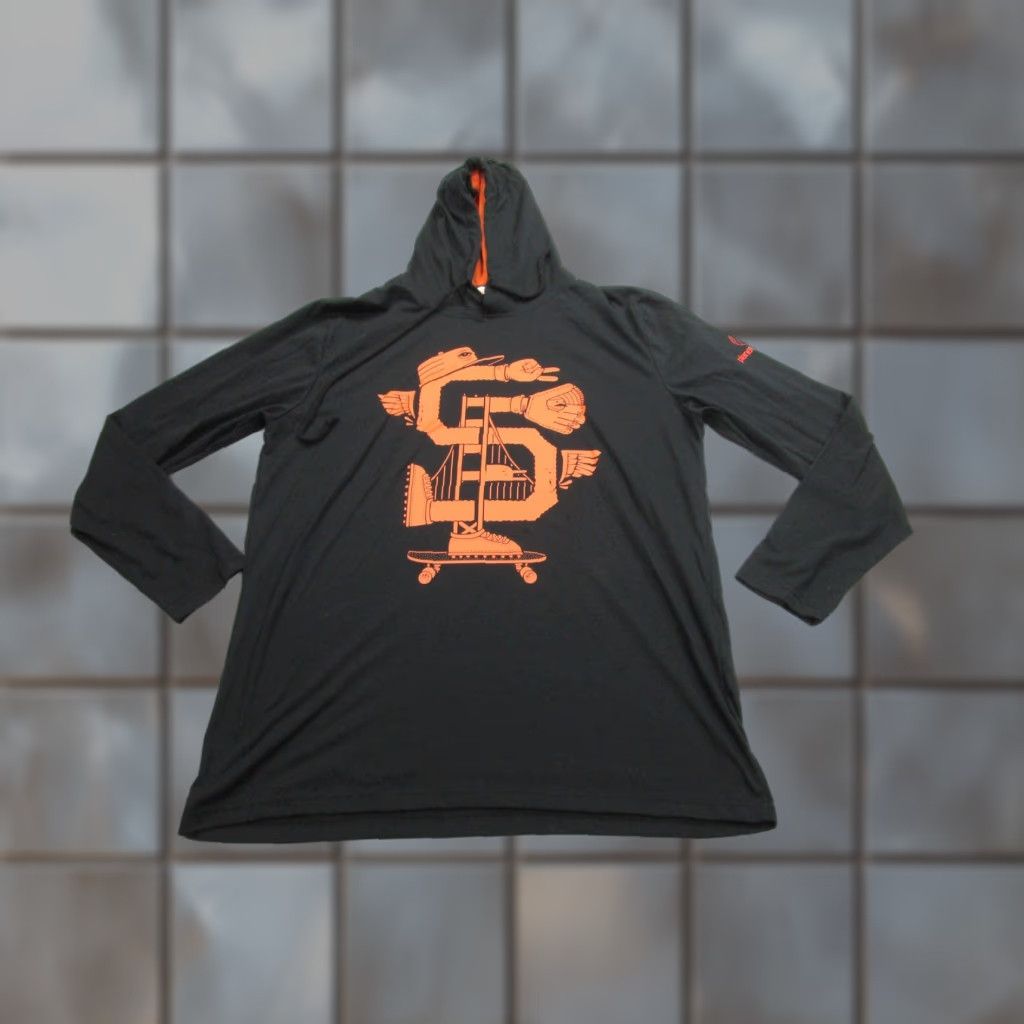 Vintage San Francisco Giants Hoodie Mens M Black Long Sleeve Graphic Print Logo Baseball Sports MLB Size US M / EU 48-50 / 2 - 1 Thumbnail