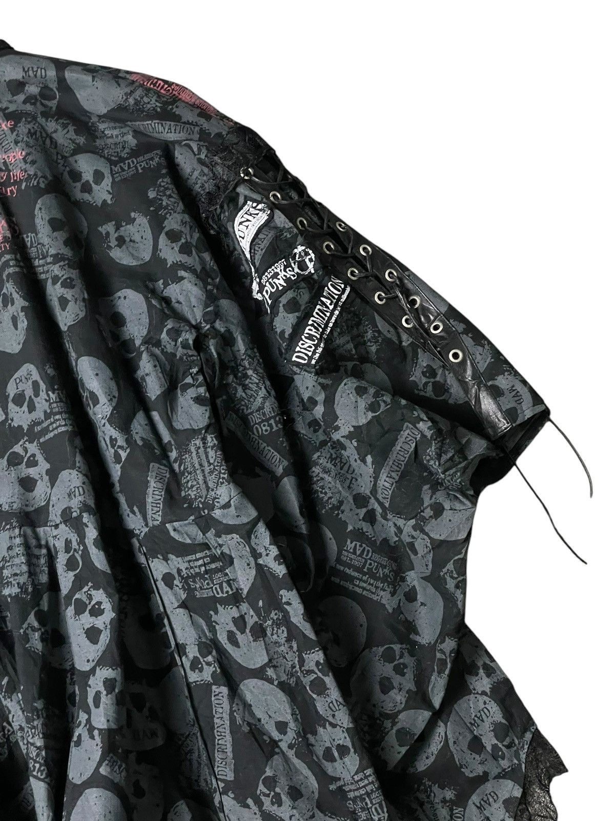 Japanese Brand MAD PUNKS SKULL PRINT YUKATA KIMONO (98) Size US S / EU 44-46 / 1 - 10 Thumbnail