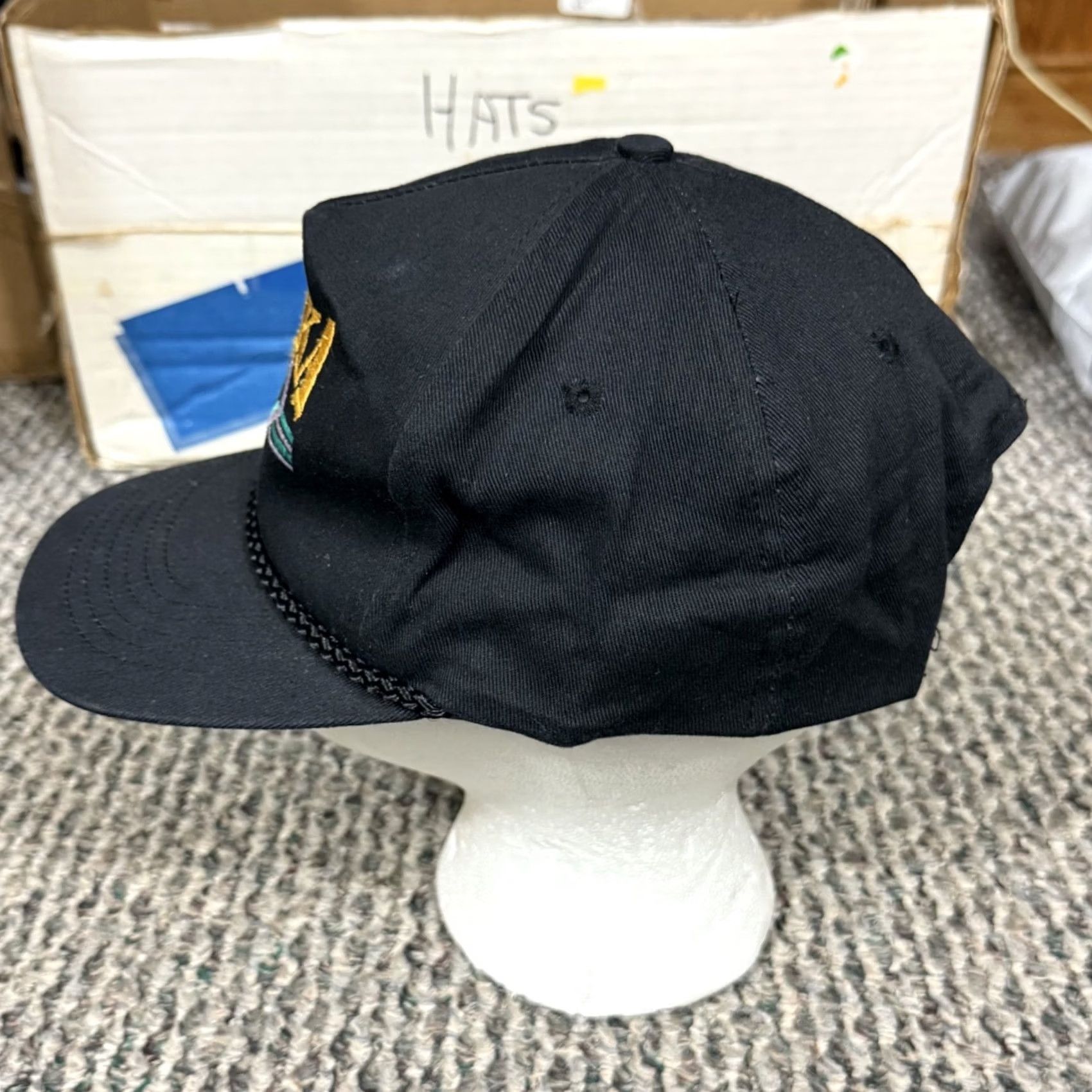 Vintage VINTAGE Alaska Trucker Hat Adult Black USA Outdoor Snapback Rope Bald Eagle 80s Size ONE SIZE - 3 Thumbnail