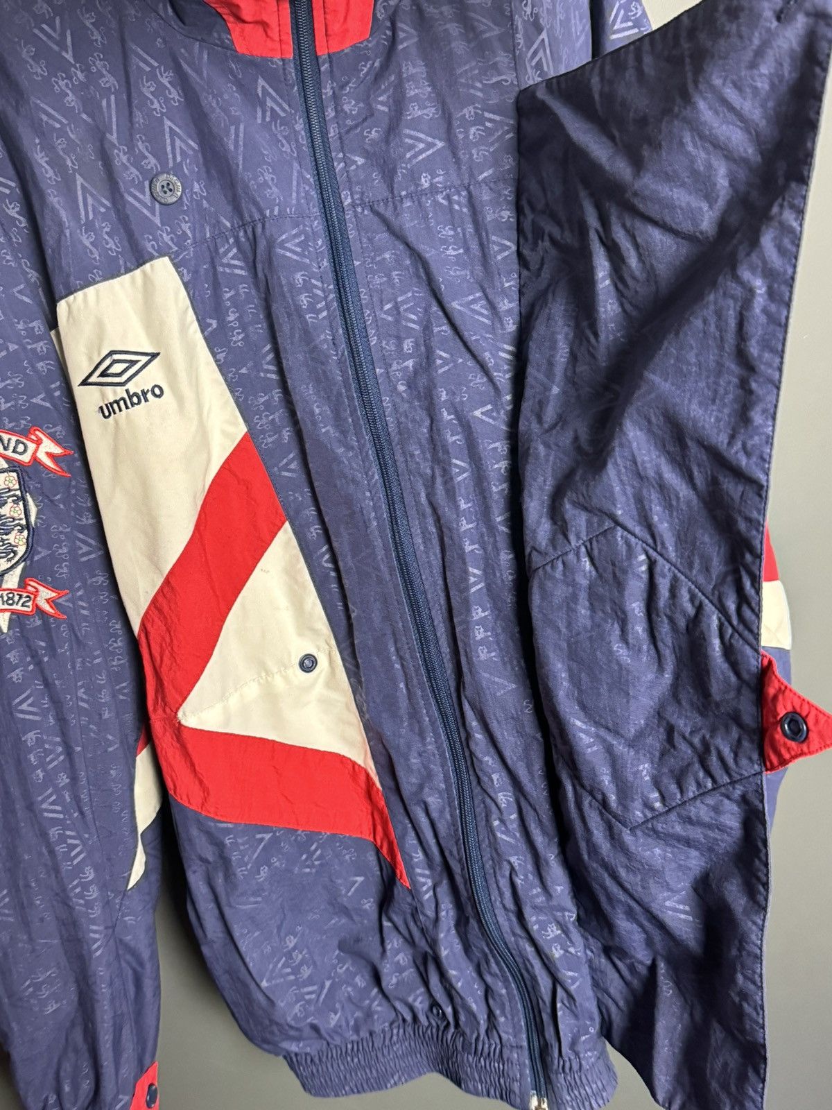Umbro Vintage England National Team Training Football Jacket Size US L / EU 52-54 / 3 - 7 Thumbnail