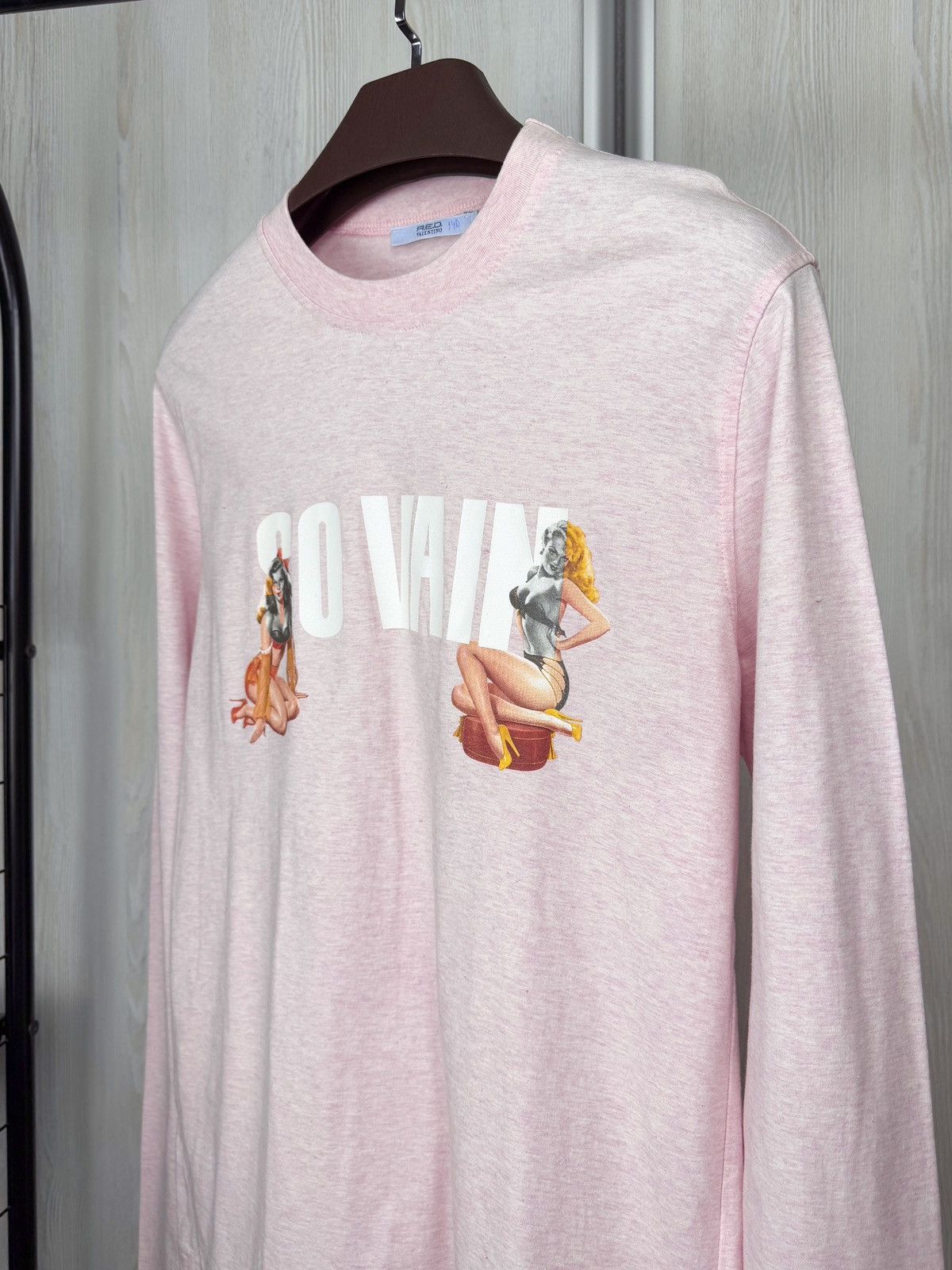 Valentino Red Valentino ‘So Vain’ graphic print pink long sleeve tee Size US L / EU 52-54 / 3 - 4 Thumbnail