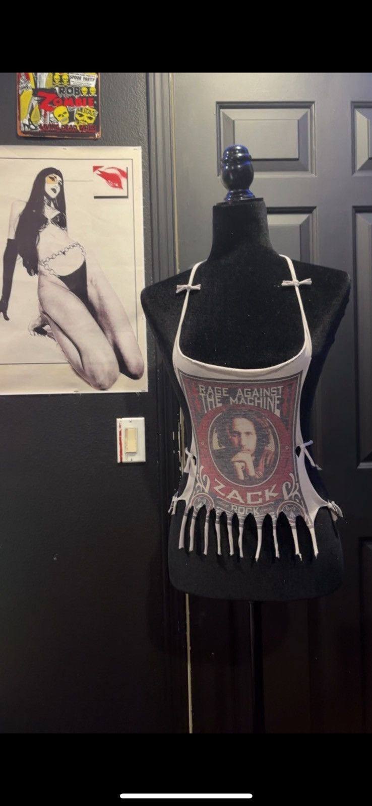 Other Rage Against The Machine black halter tank top with fringe Size ONE SIZE - 2 Thumbnail