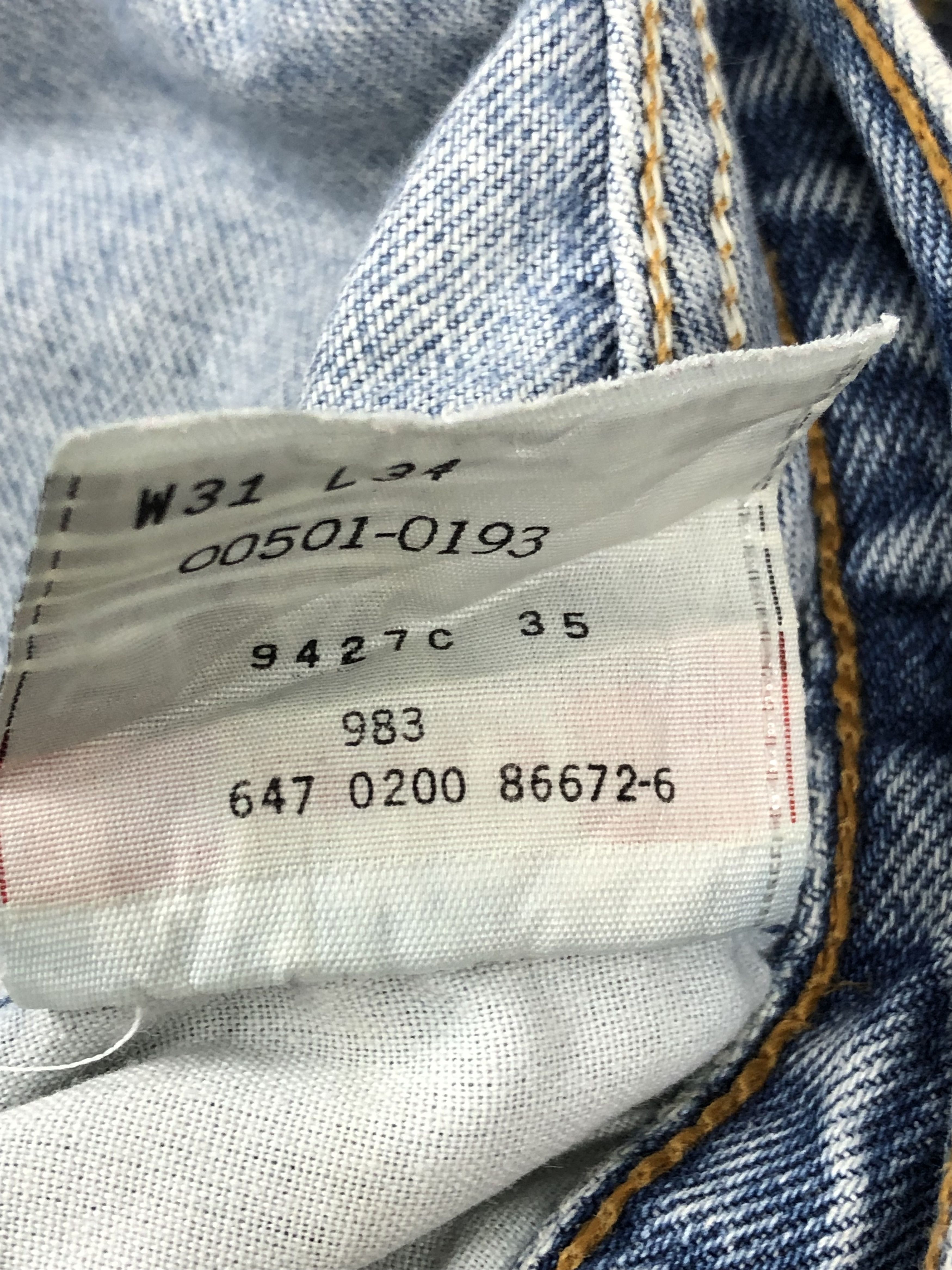 Levi's Vintage Levis 501 Light Blue Button Fly Jeans DPP0051 Size US 31 - 7 Thumbnail