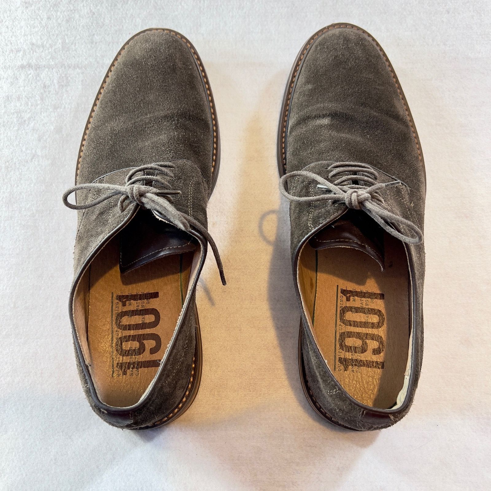 1901 1901 Suede Oxfords Men's 10.5M Brown Lace-Up Size US 10.5 / EU 43-44 - 1 Thumbnail