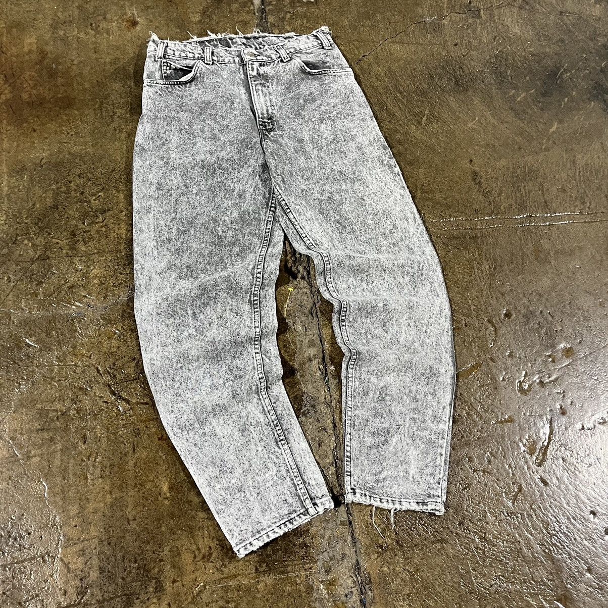 Levi's × Vintage Crazy Vintage 90s Levi's 550 Black Tab Jeans Acid Wash Faded Size US 32 / EU 48 - 6 Thumbnail