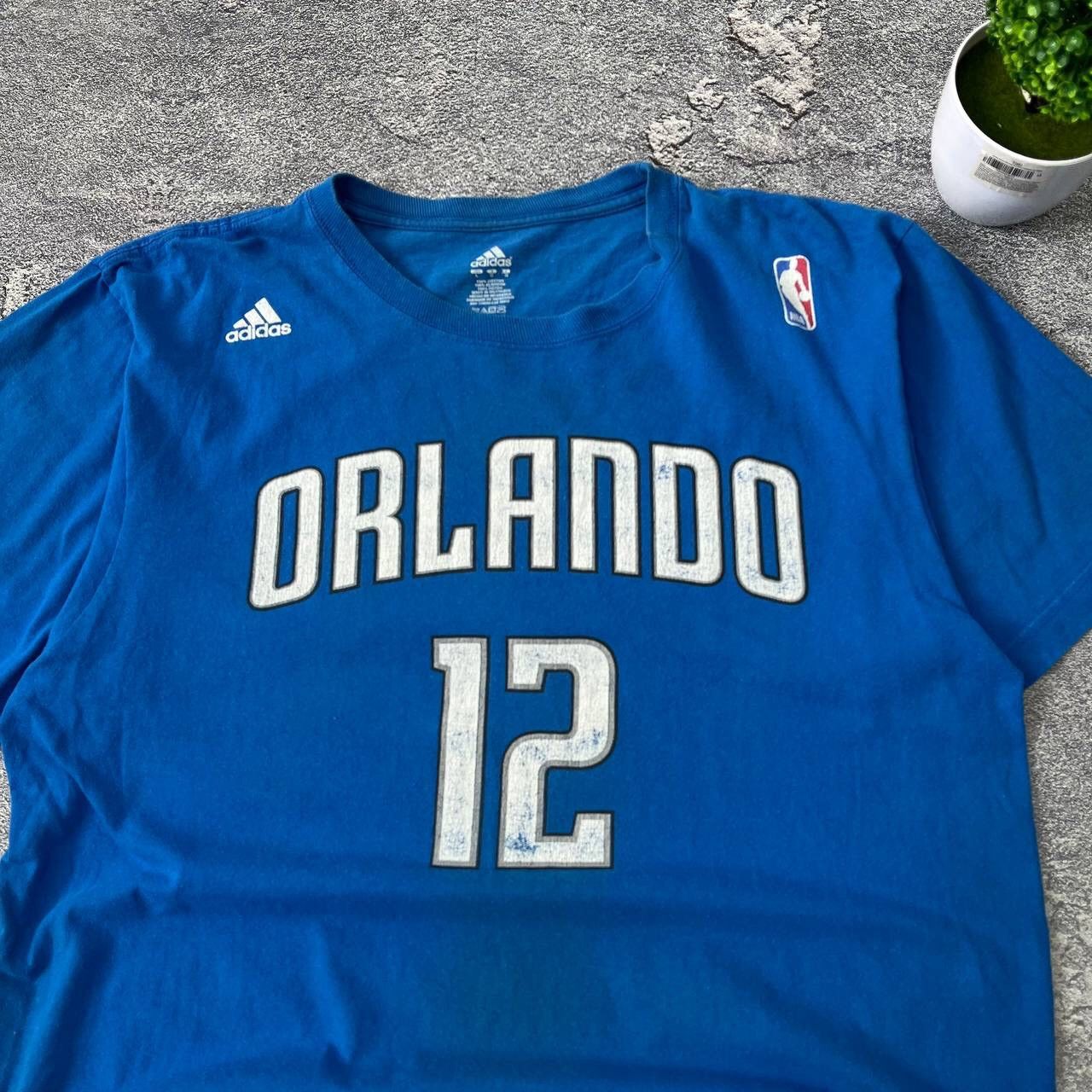 Adidas Vintage Adidas Blue Cotton T-Shirt Howard #12 Ordlando Big Size US L / EU 52-54 / 3 - 14 Thumbnail